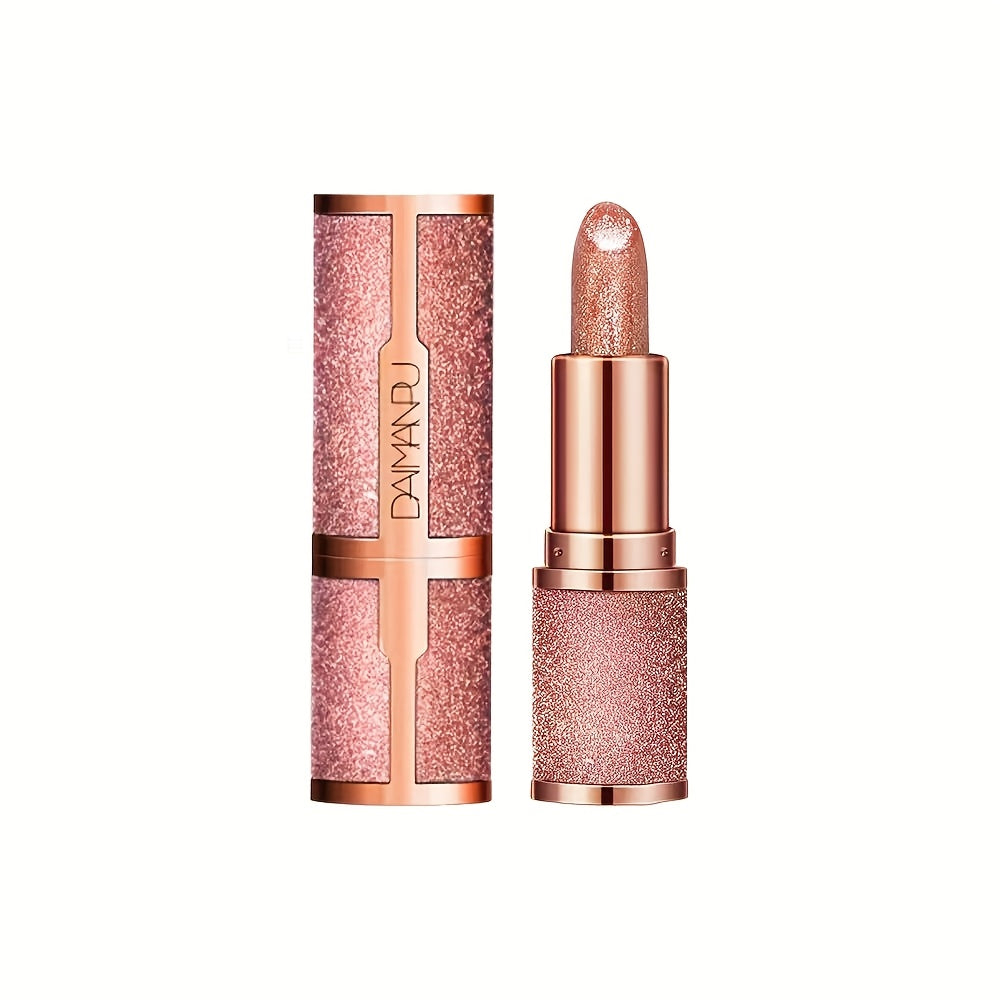 3 Pcs Set Glitter Lipstick Sparkling Lip Balm Starry Shimmer Moisturizing Lip Balm Long Lasting Lip Makeup Beauty Cosmetic for Lustrous Radiant Lips