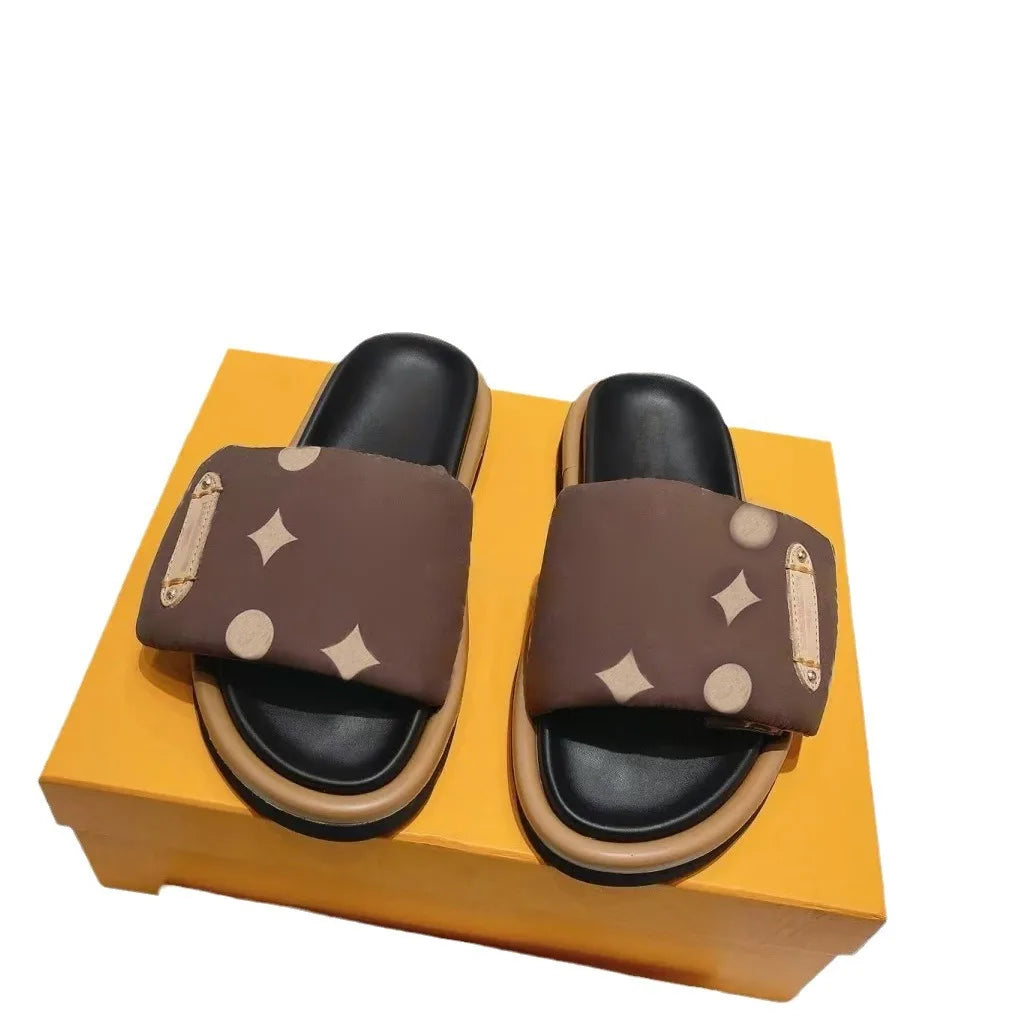 Thick Soled Slippers For Women Summer 2024 Velcro Style