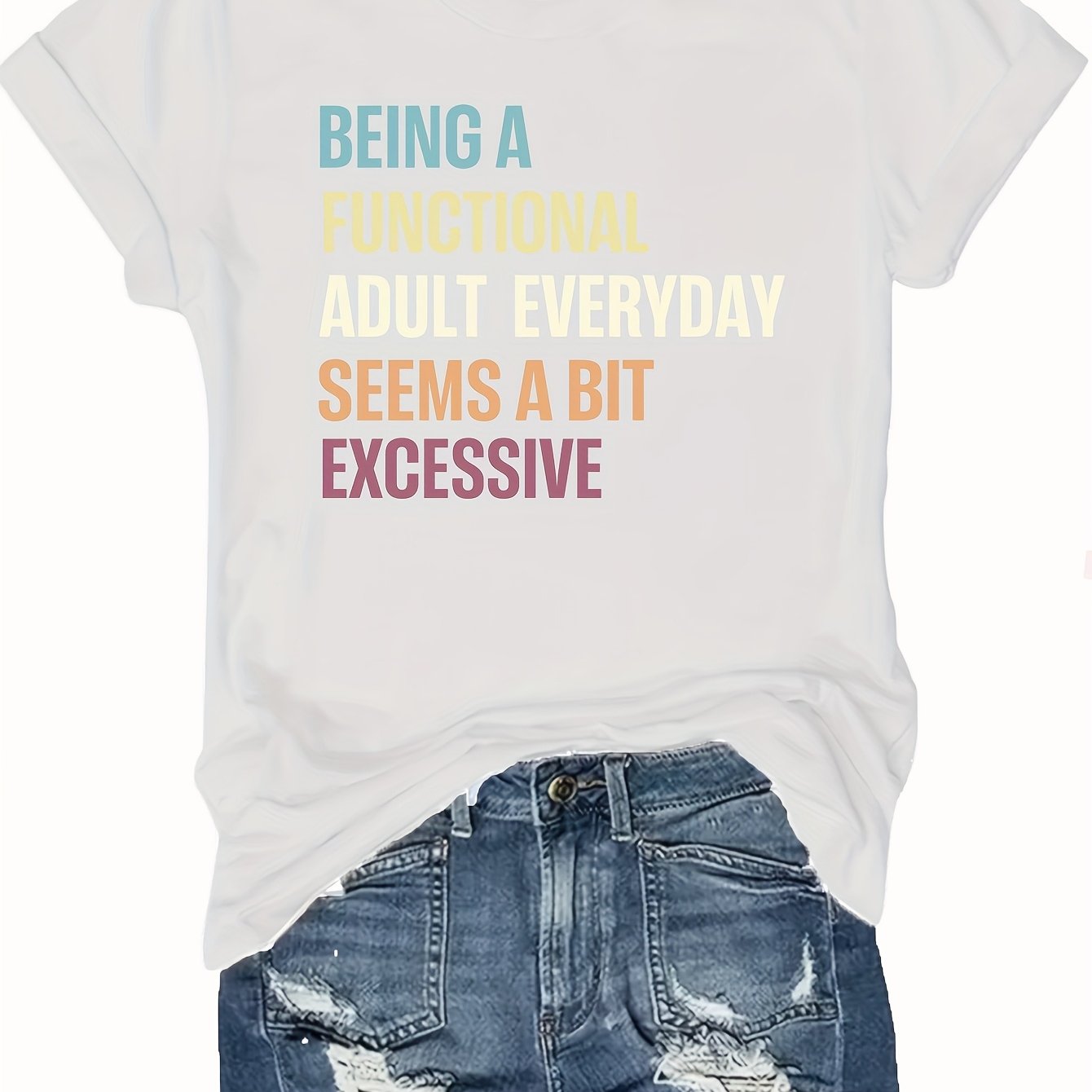 Colorful Women's Graphic Print T-Shirt