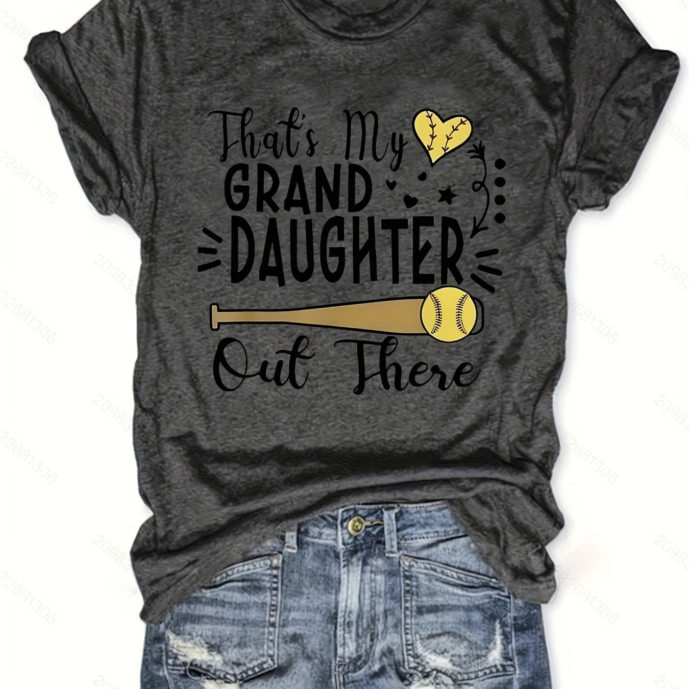 Fashionable Womens Graphic Print T-Shirt - Casual Short Sleeve Crew Neck Top - Lightweight & Breathable For Spring & Summer Wardrobe