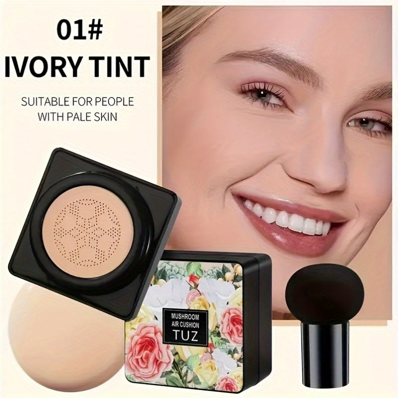 Mother's Day Gift 2pcs Mushroom Head Air Cushion Foundation Makeup BB Cream CC Cream Flawless Lightweight Full Coverage Long Lasting Moisturizing Concealer Natural Nude Makeup