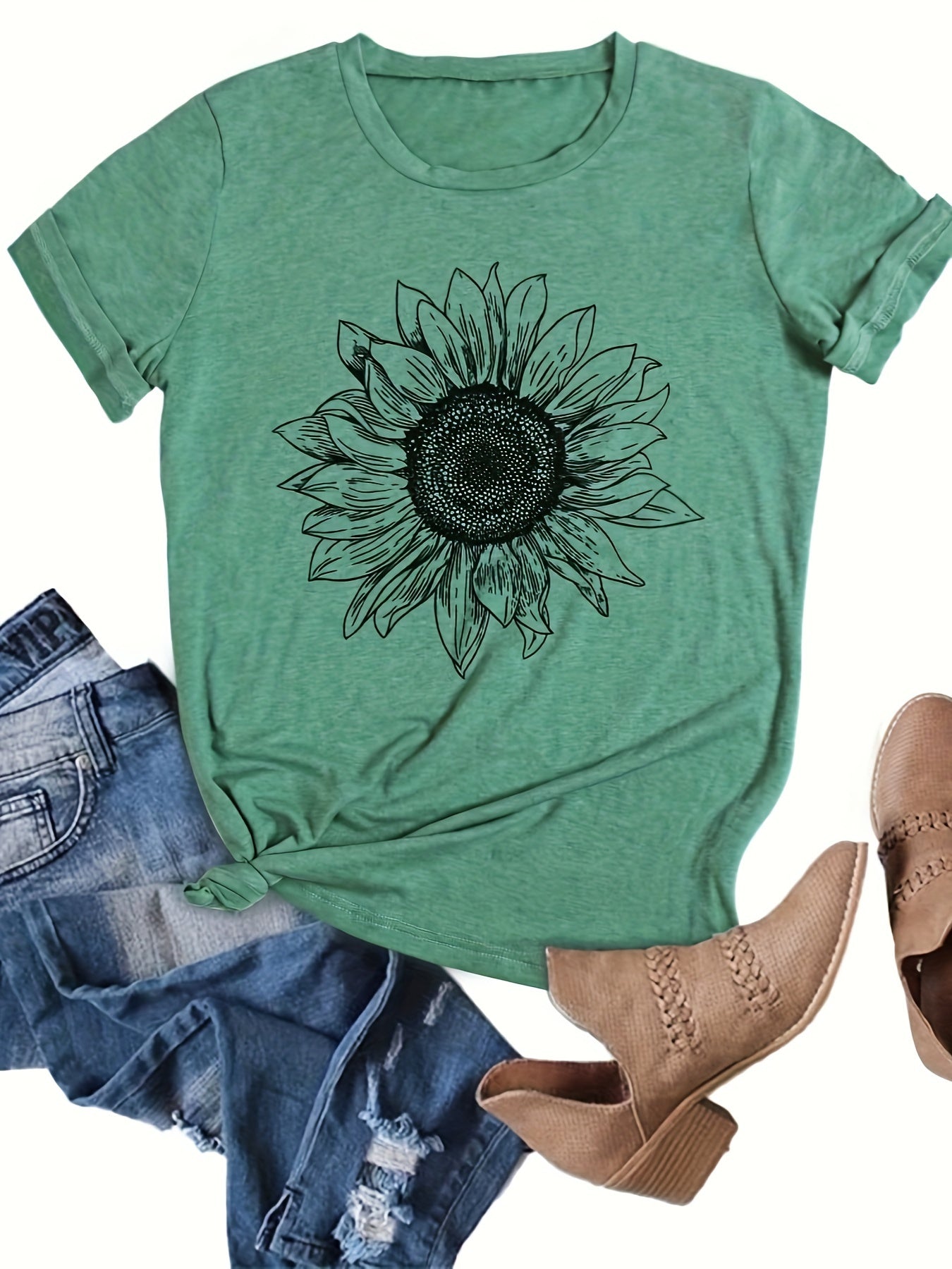 Sunflower Graphic Shirt for Women