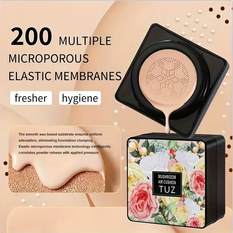Mother's Day Gift 2pcs Mushroom Head Air Cushion Foundation Makeup BB Cream CC Cream Flawless Lightweight Full Coverage Long Lasting Moisturizing Concealer Natural Nude Makeup