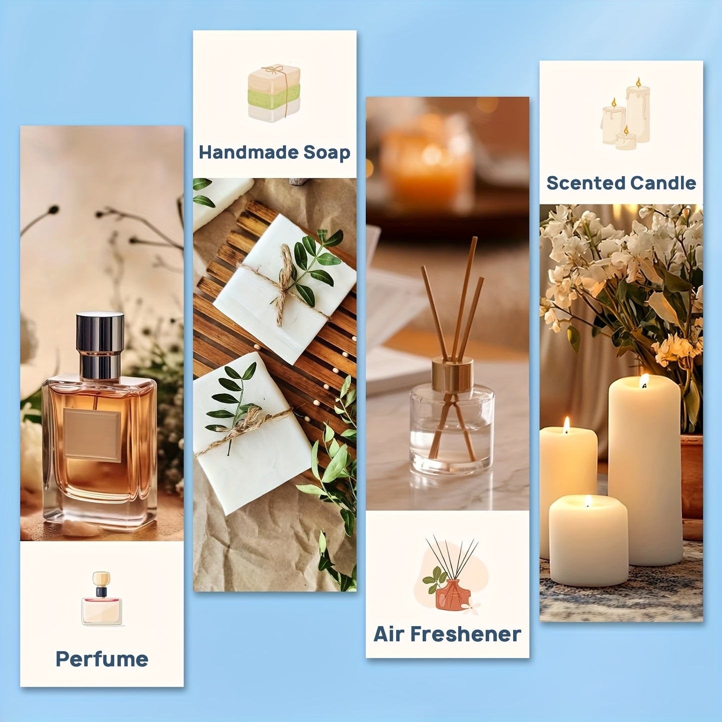 6 Piece Essential Oil Set Box Butler Themed Gift Box Ocean Breeze Lemongrass Lemon Blossom Cleaning Mountain Rain Sweet Pea Multiple Scents Unique Fragrance Long Lasting Scent Party Small Gift Party Surprise