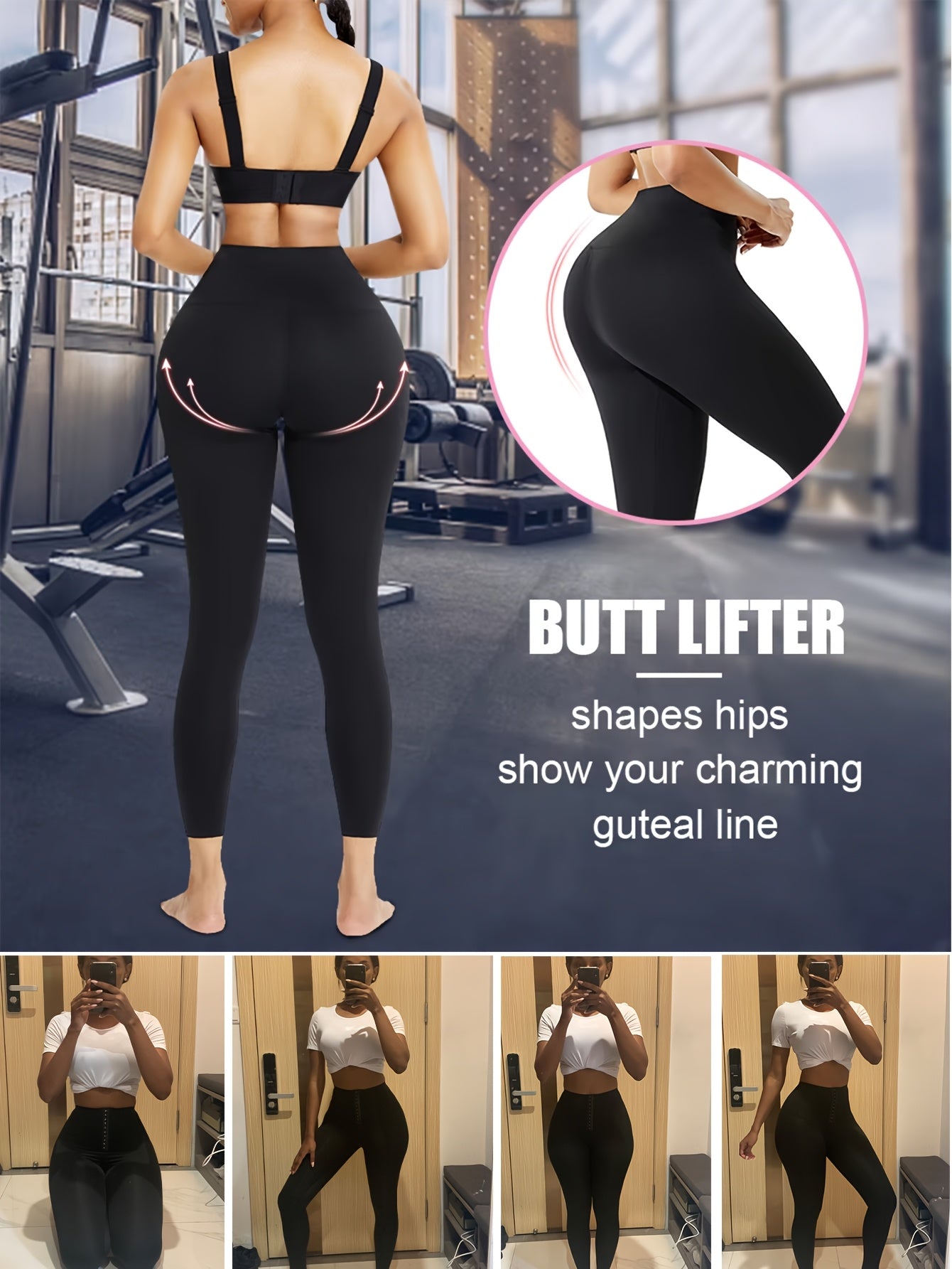 1 Pair High-Waist Tummy Control Yoga Leggings for Women
