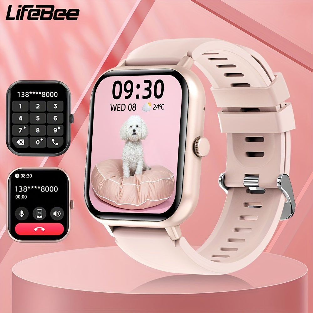 LIFEBEE 2024 New Smartwatch For Men And Women Gift, 1.83 Inch Full Touch Screen Smartwatch With Answer/Make Calls For Phone, Fitness Tracking Watch With 100+ Exercise Modes, Pedometer, Distance, Calories