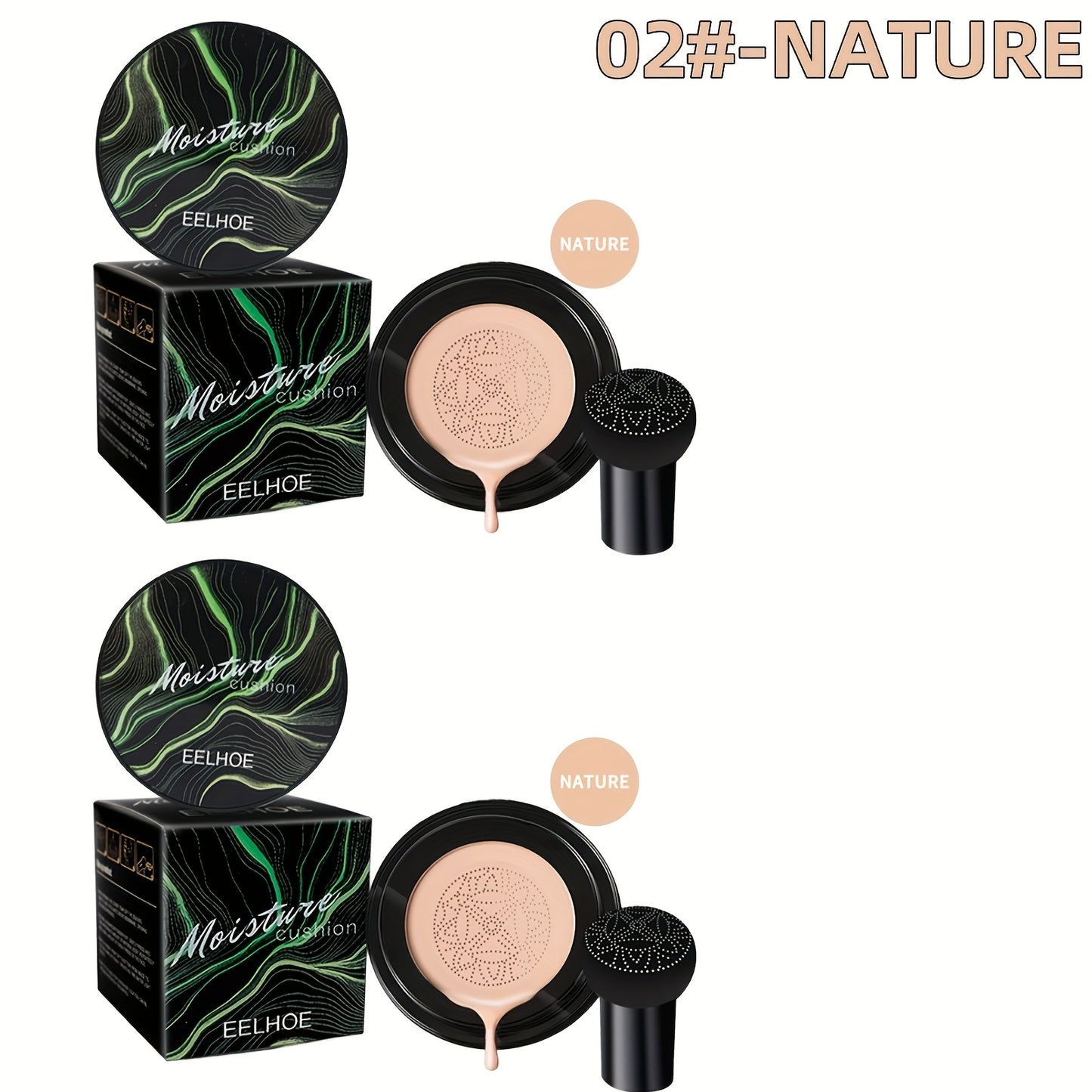 Mushroom Head Sponge BB Cream Foundation Full Coverage Long Lasting Moisturizing Concealer Base Makeup Natural Nude Makeup Primer CC Foundation Easter Gift