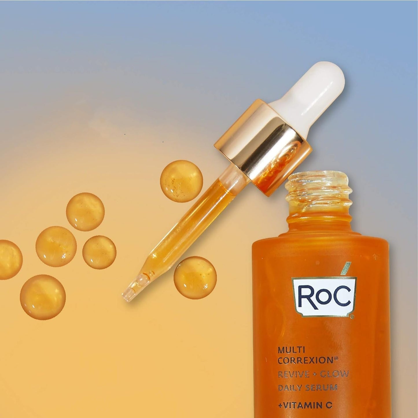RoC Glow Deep Hydrating Serum with Vitamin C Moisturizing Essence for Radiant Skin 1 Fluid Ounce