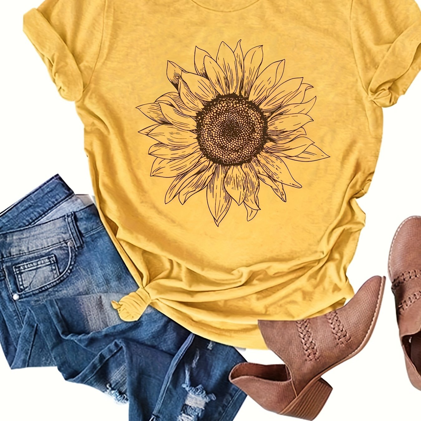 Sunflower Graphic Shirt for Women
