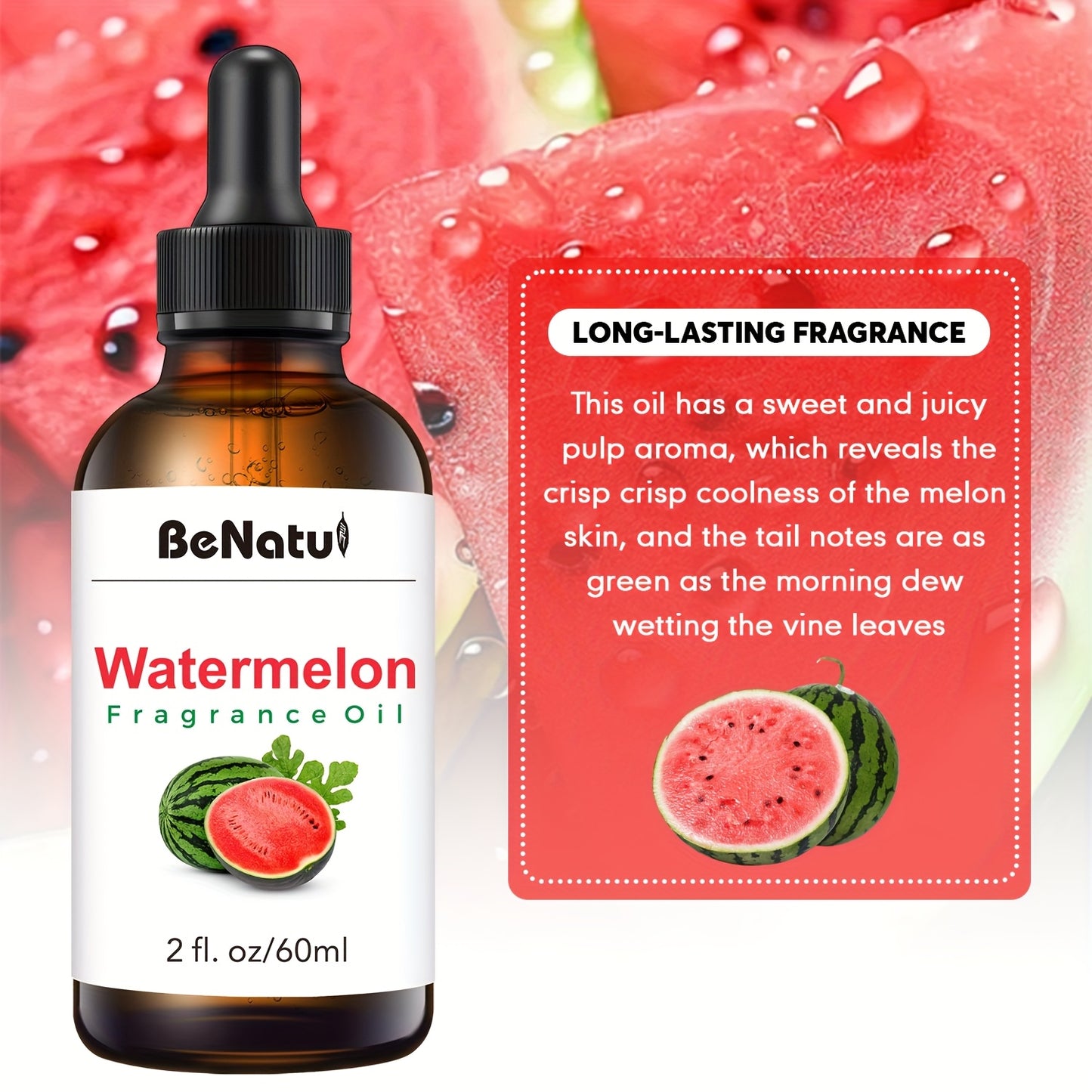 2.03oz Melon Fragrance Essential Oil High End Fruit Aroma Oil Lasting Scent for Diffuser Humidifier Candle Making