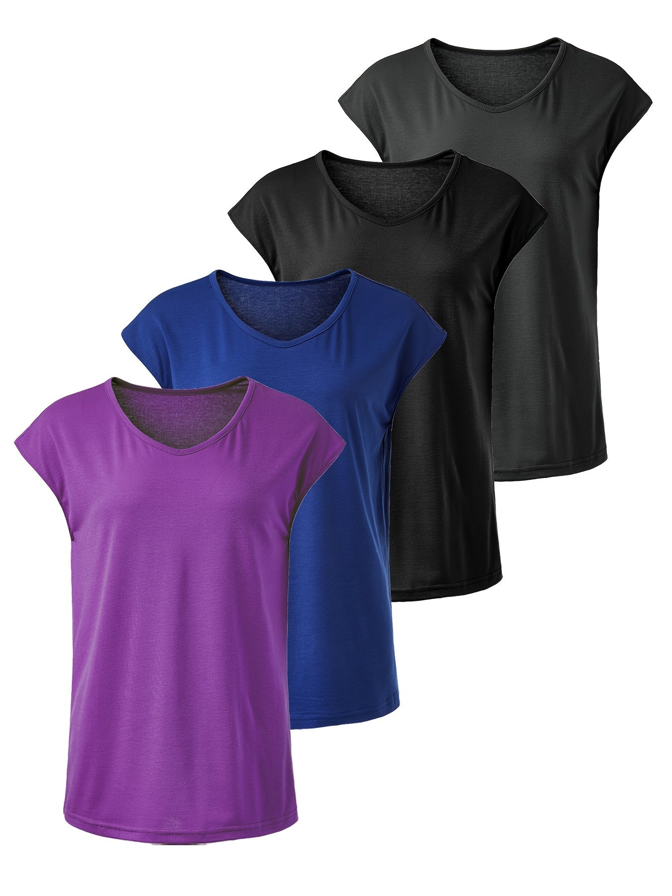 4pcs Women's Casual Sports T-Shirts