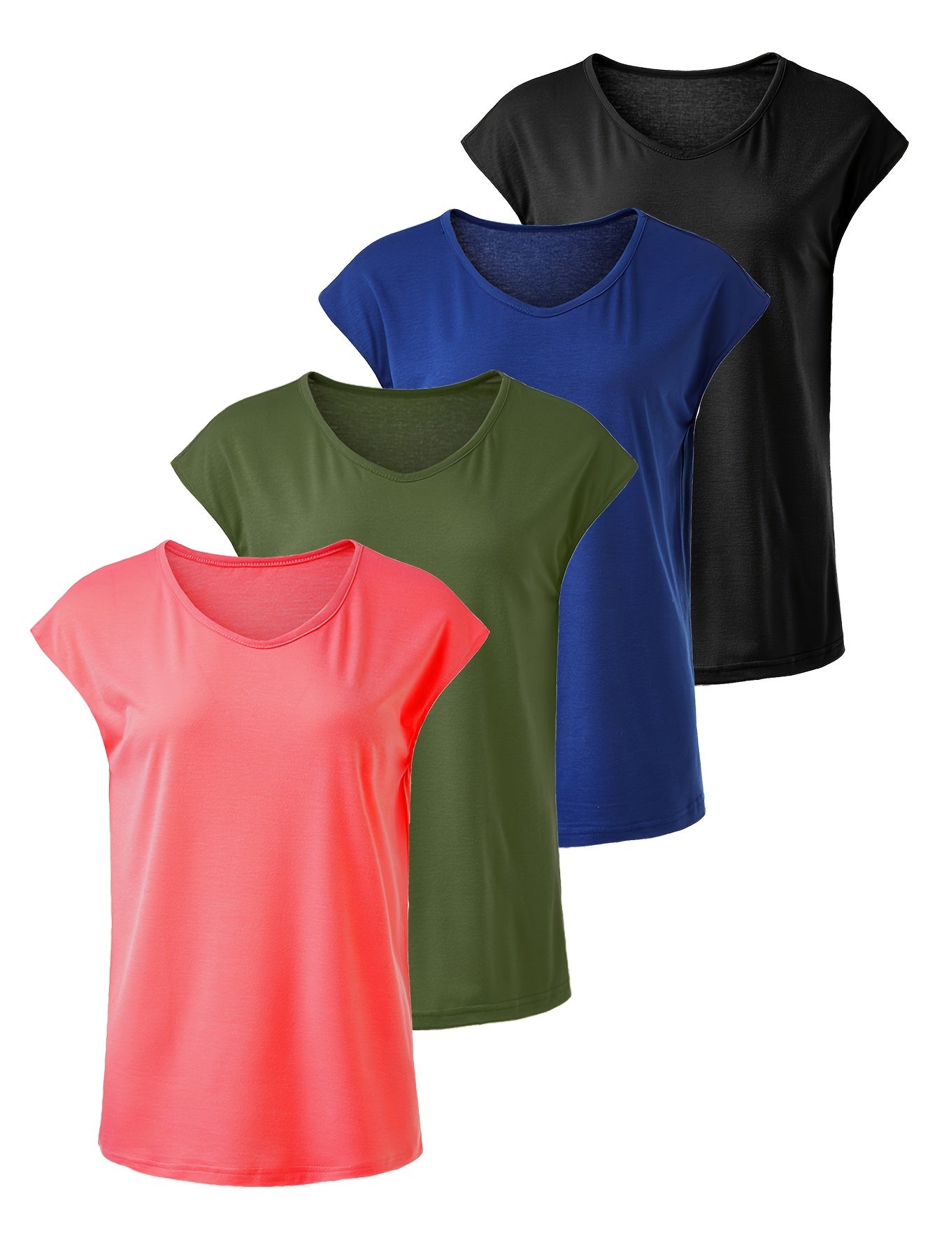 4pcs Women's Casual Sports T-Shirts