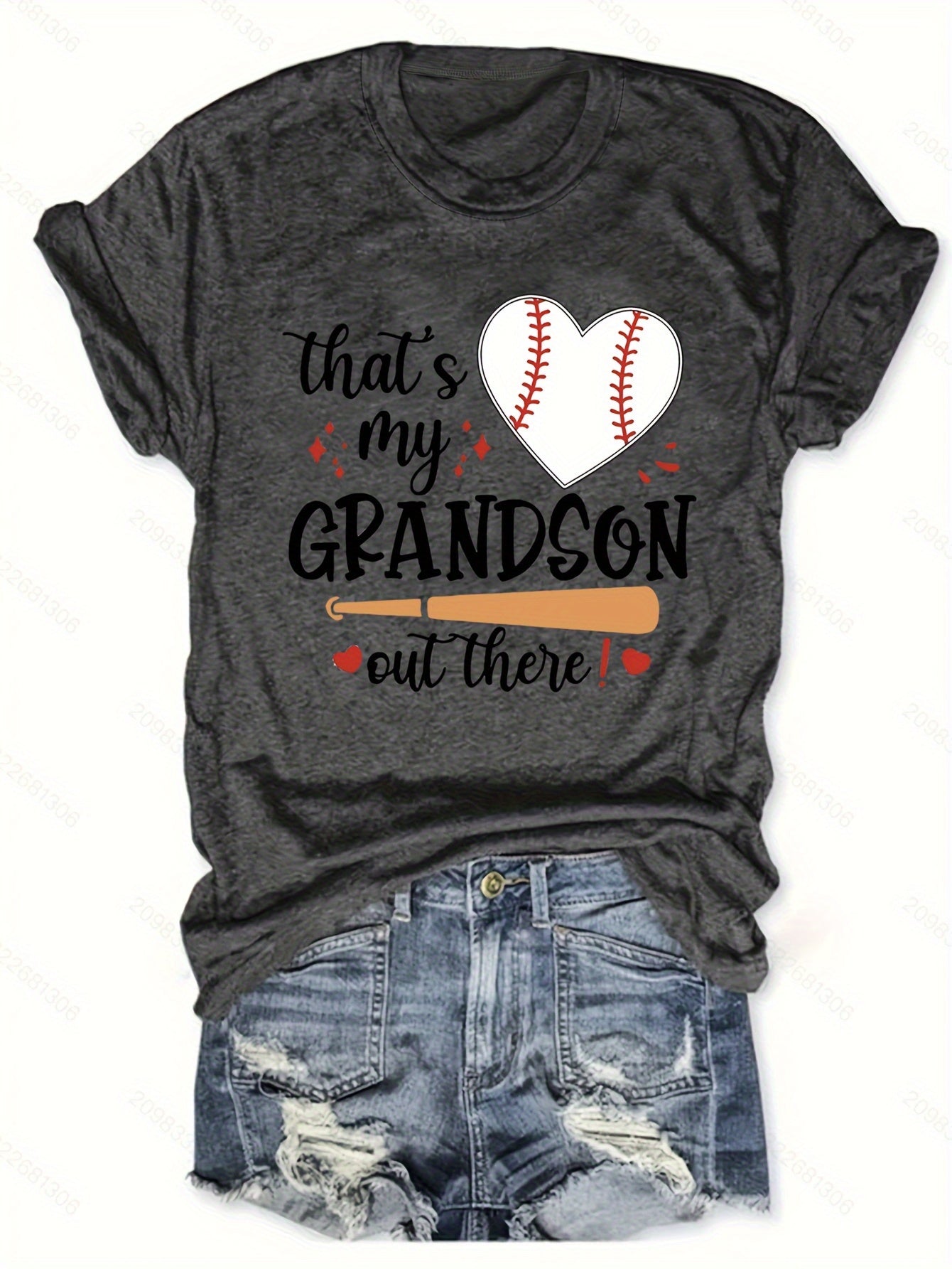 Fashionable Womens Graphic Print T-Shirt - Casual Crew Neck Top