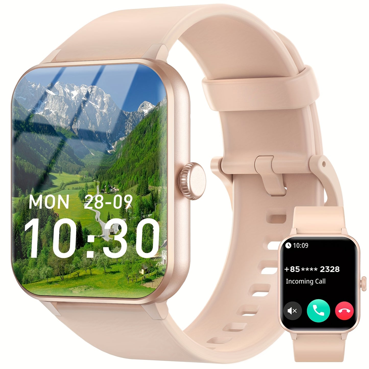 Blackview Smart Watch(Answer/Make Call), 1.85" Smartwatch for Men Women 100+ Sport Modes Fitness Activity Tracker, Monitor, Pedometer, Smart Watches for Android IPhone, RED