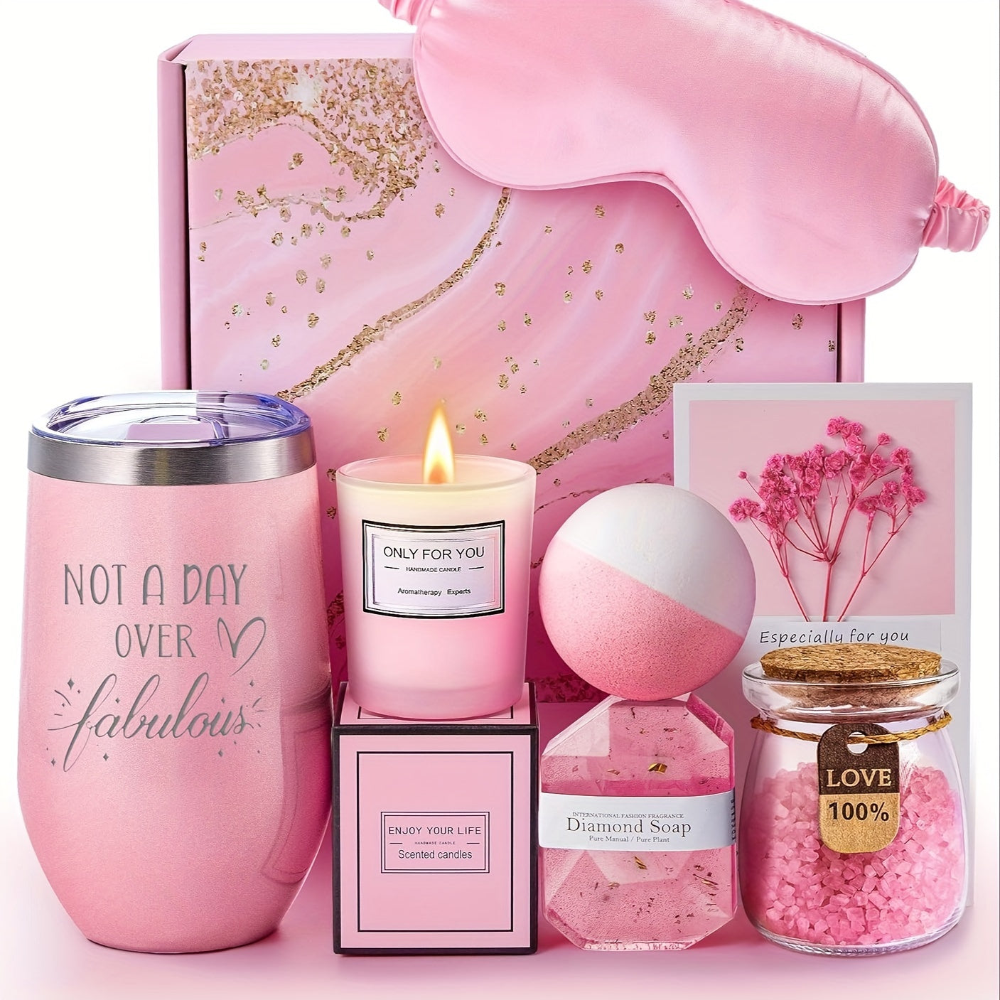 Spa Gift Basket Set for Women Valentine's Day Gifts for Wife Girlfriend Mother's Day Gifts for Daughters Mothers Self Care Gifts