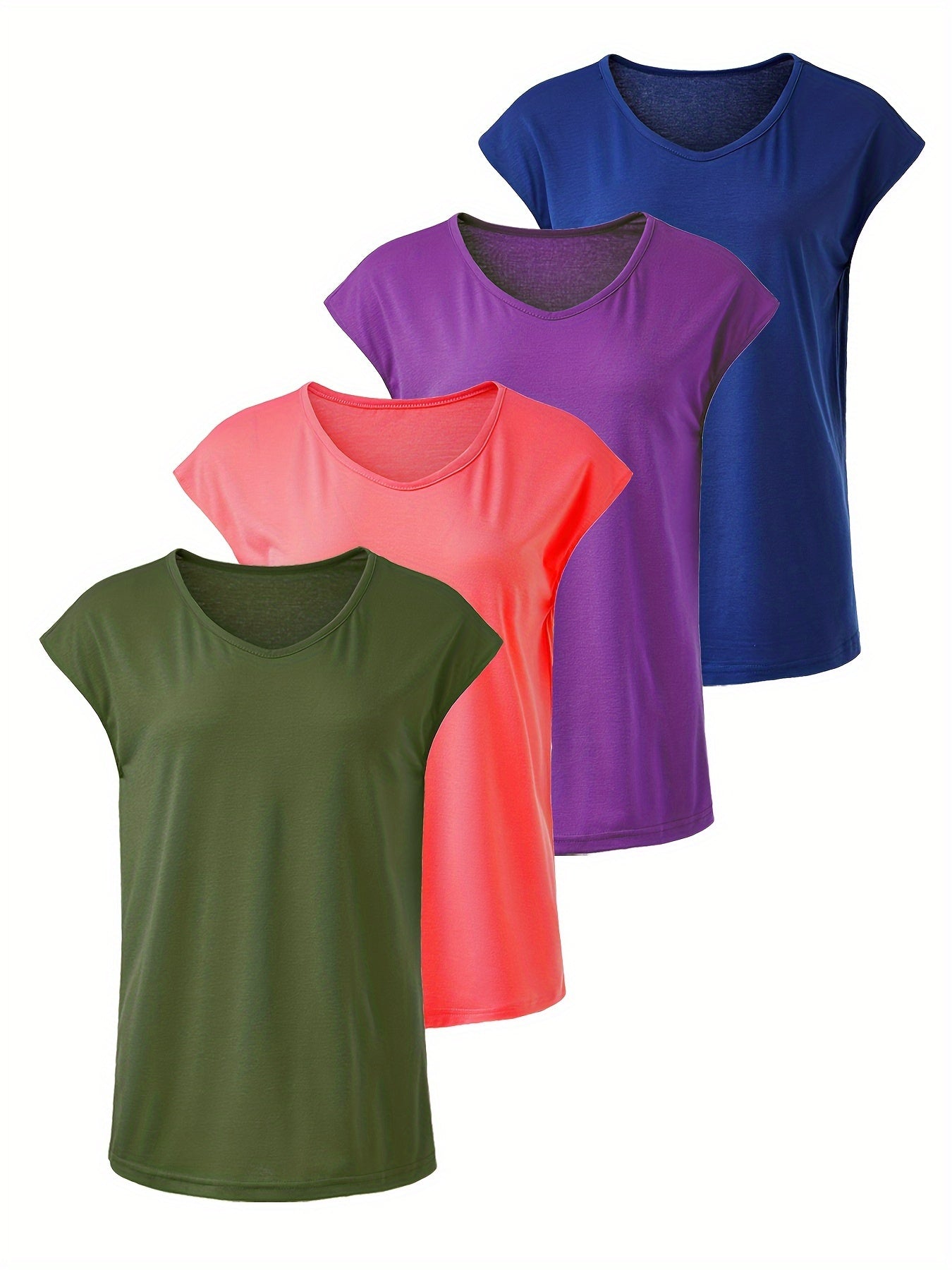 4pcs Women's Casual Sports T-Shirts