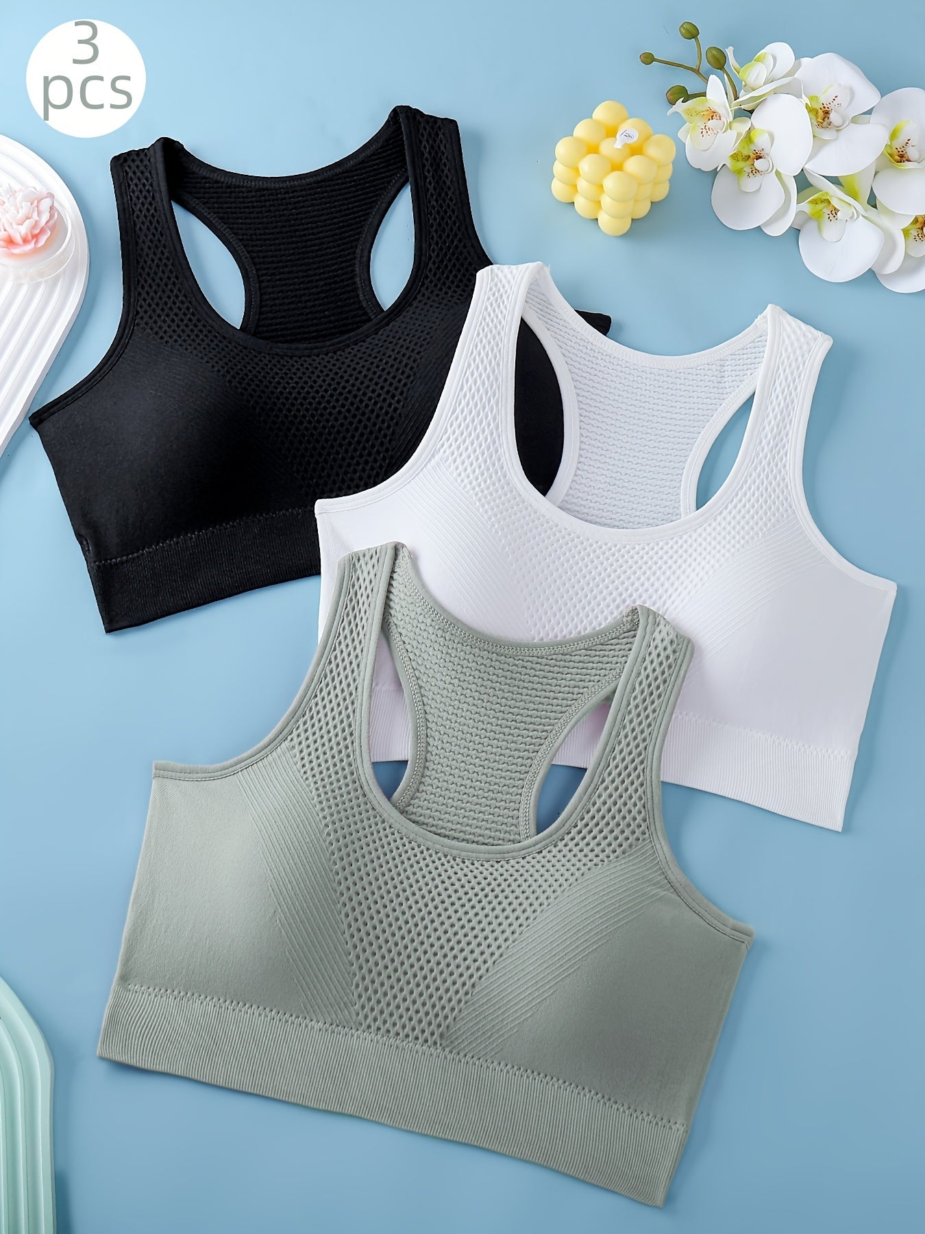3pcs Sports Bras For Women,