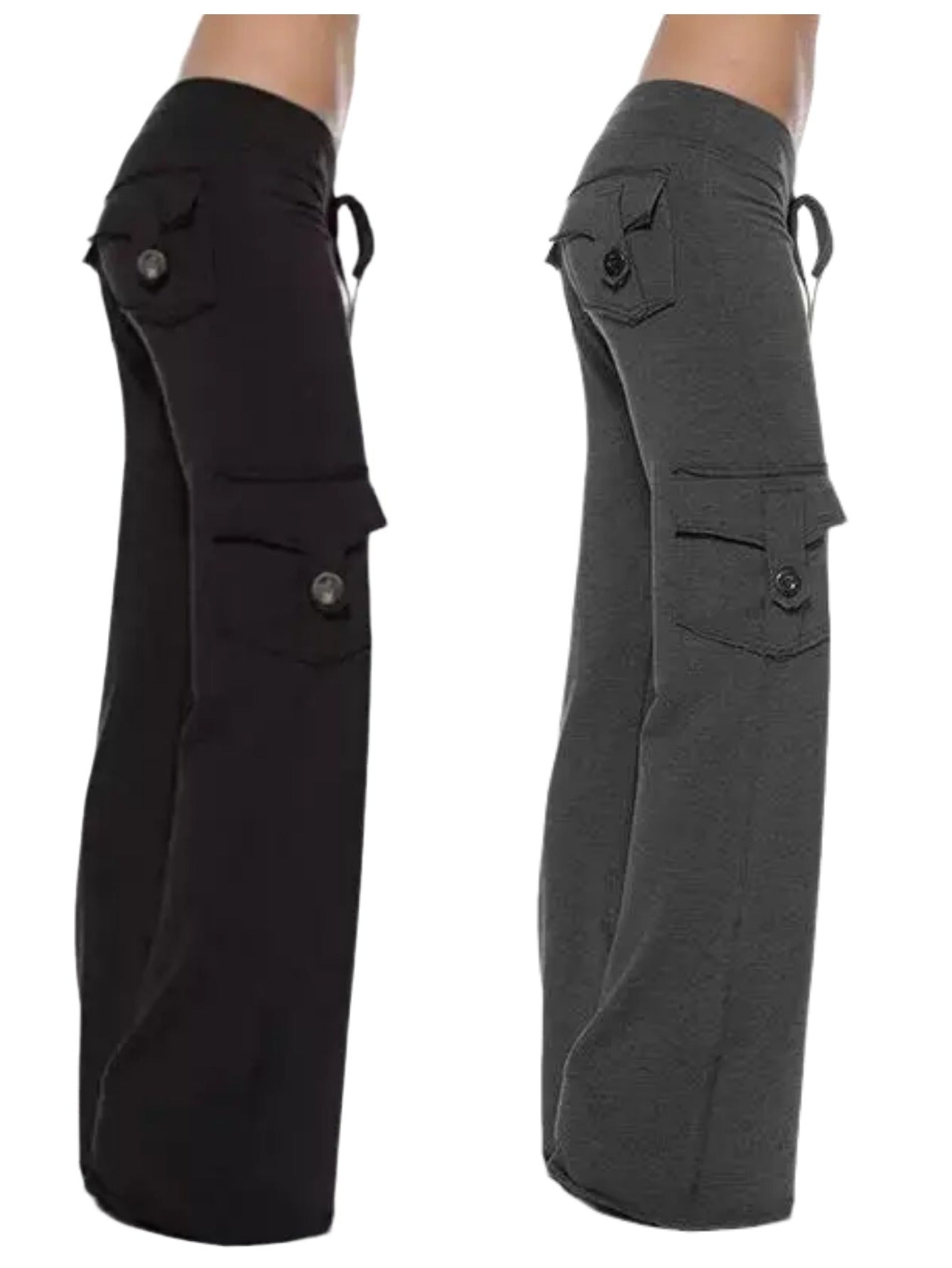 2pcs Women's High Waist Yoga Pants with Pockets