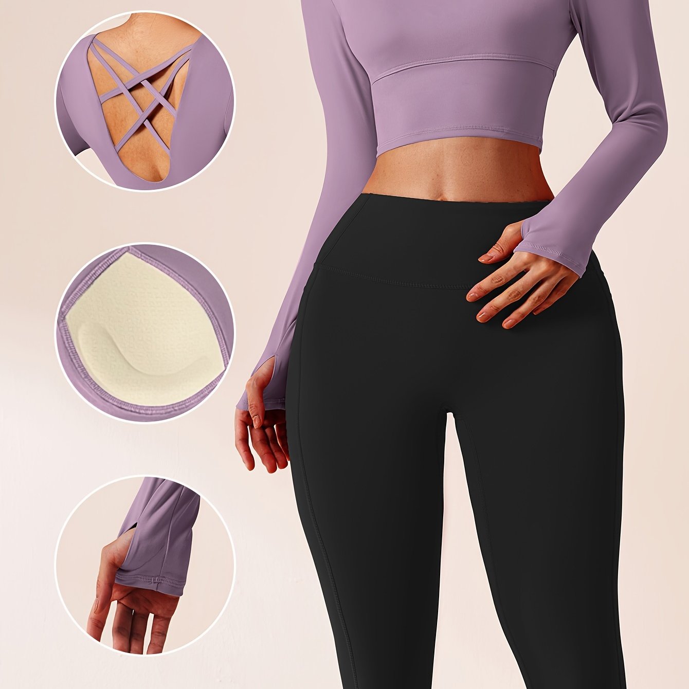 EU polyester fabric cross back yoga outfit Women's bra free sports top