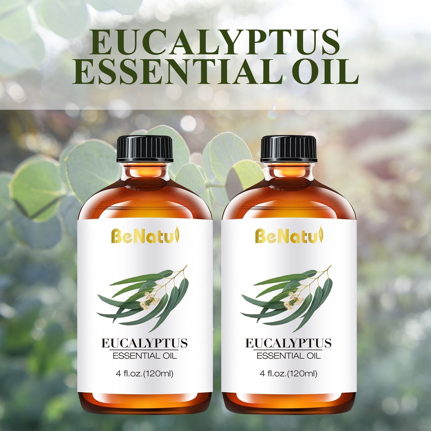 2 Pieces 4.06 Ounce Eucalyptus Essential Oil for Moisturizing Facial and Body Massage Oil Deep Nourishing Suitable for Body Face Hair DIY Gifts