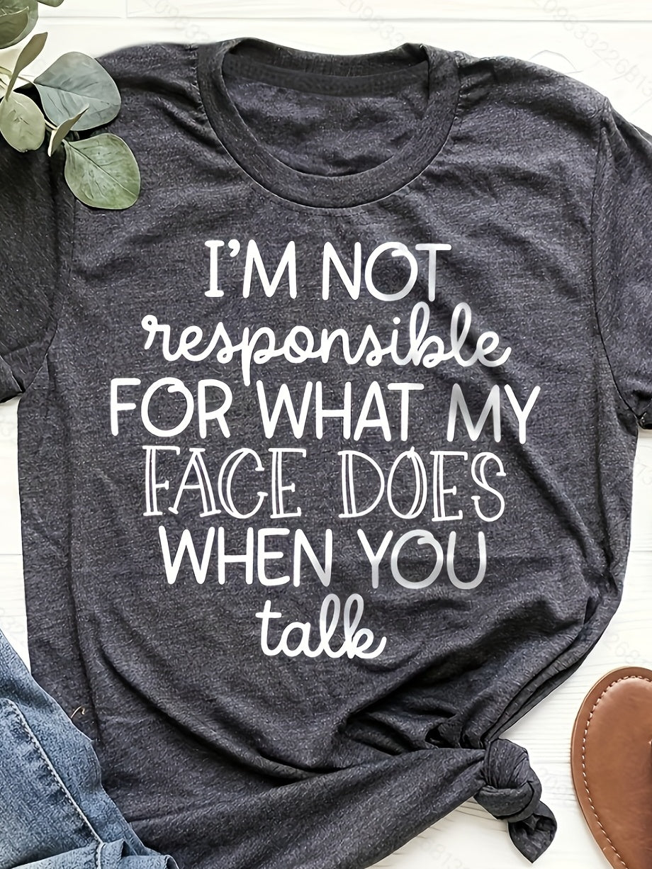 Fashionable Womens Graphic Print T-Shirt Casual Top Summer