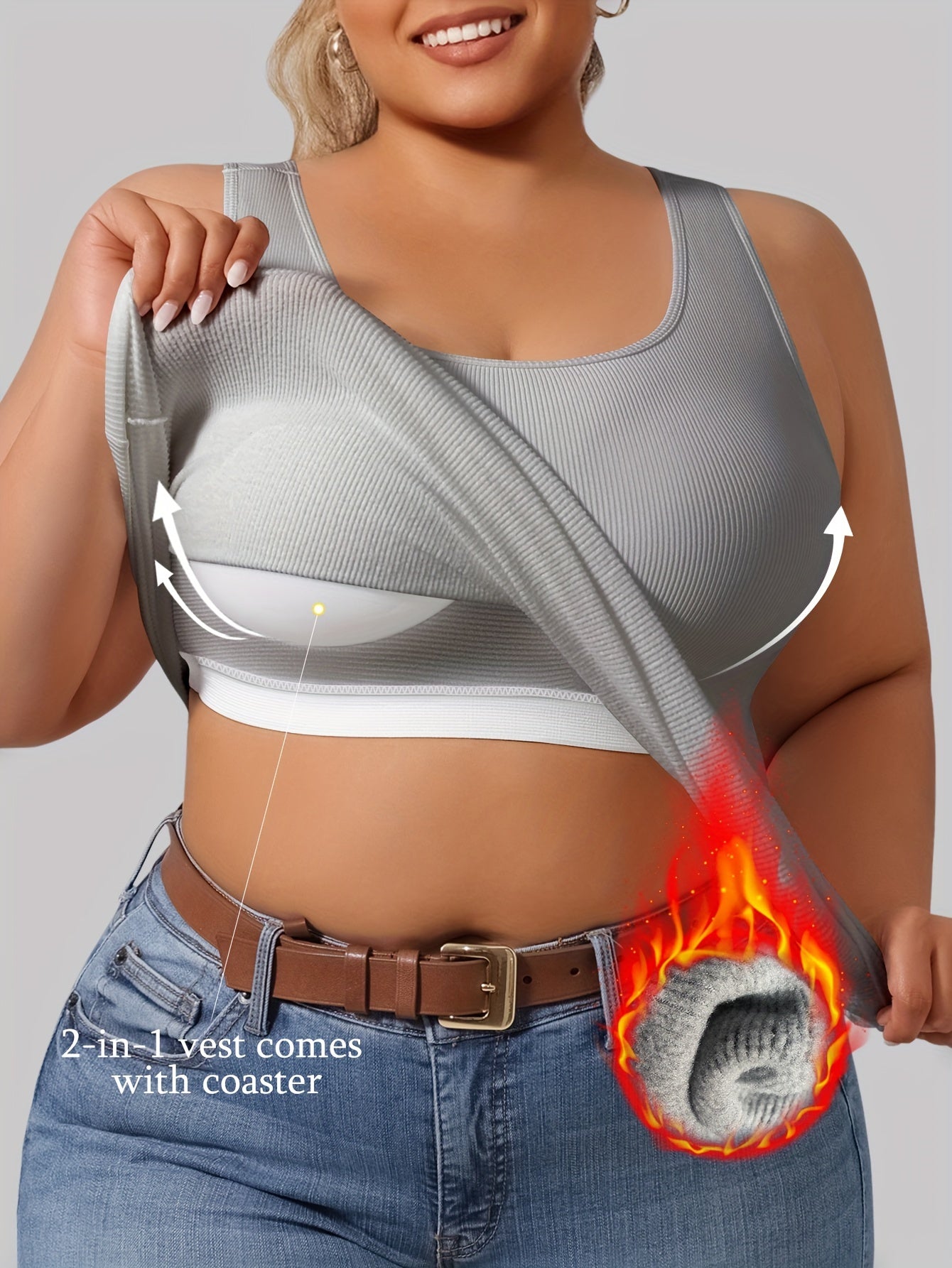 Women's Plus Size Sleeveless Tank Top