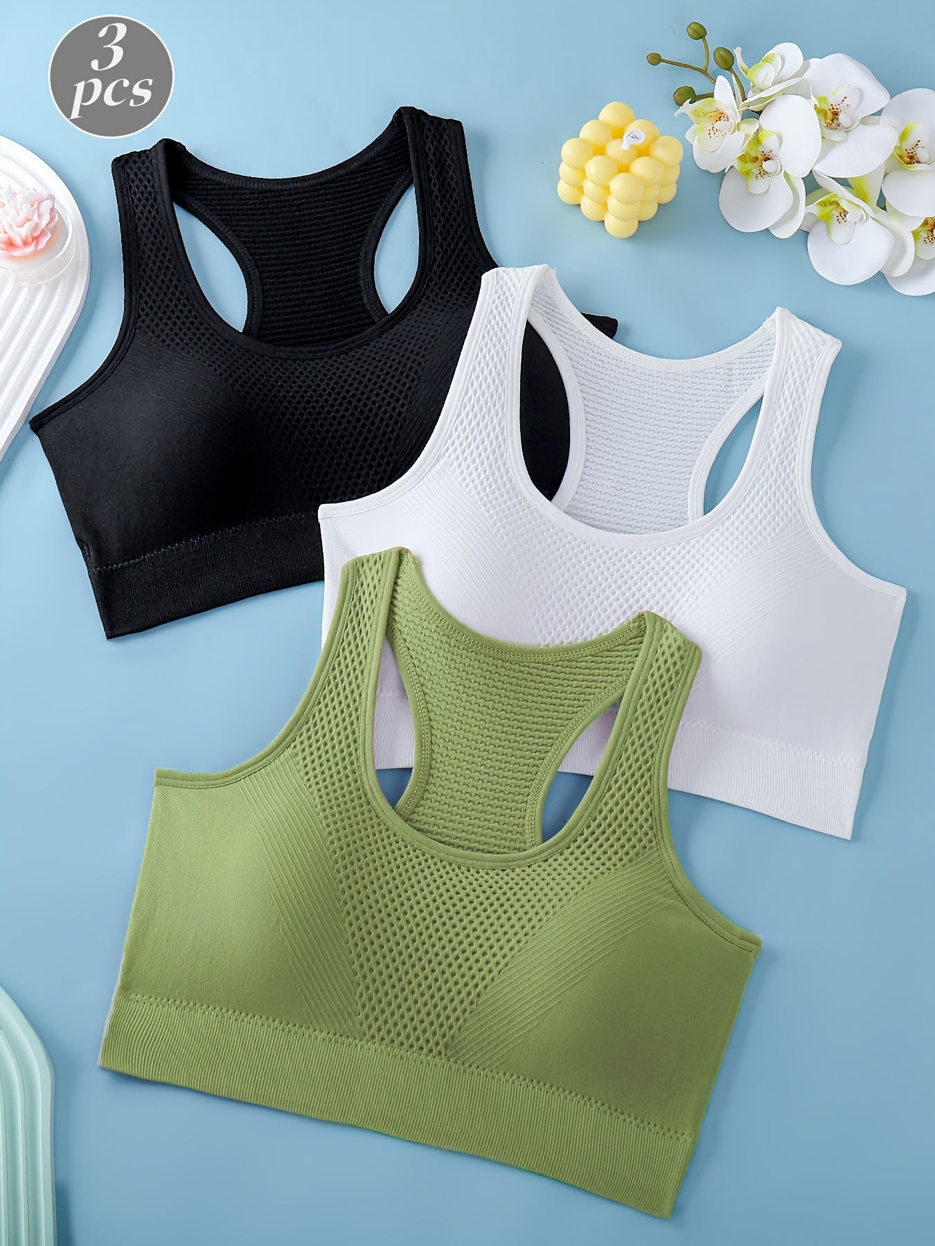 3pcs Sports Bras For Women,