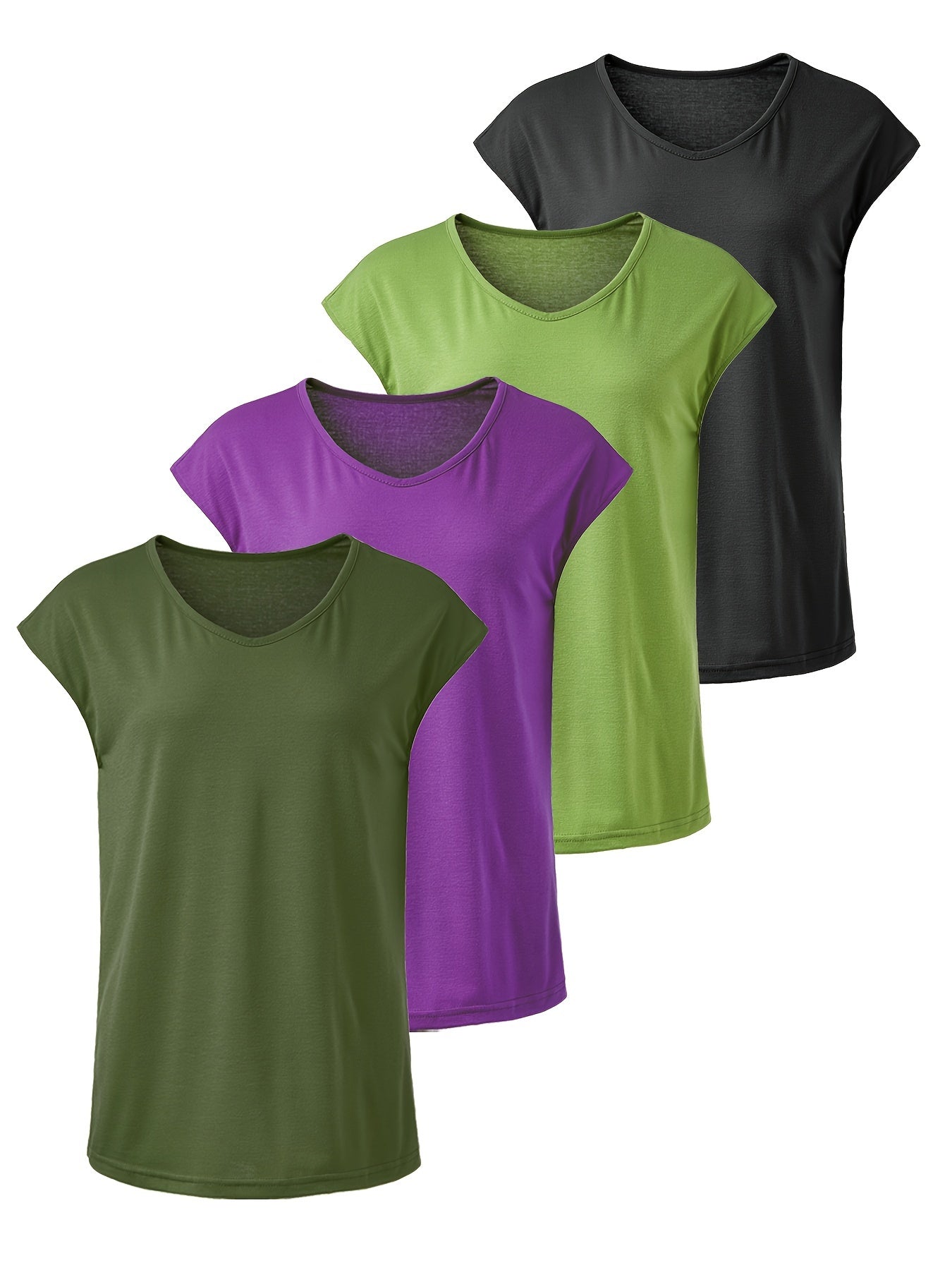 4pcs Women's Casual Sports T-Shirts