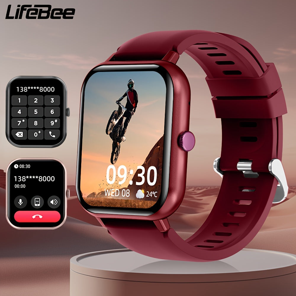 LIFEBEE 2024 New Smartwatch For Men And Women Gift, 1.83 Inch Full Touch Screen Smartwatch With Answer/Make Calls For Phone, Fitness Tracking Watch With 100+ Exercise Modes, Pedometer, Distance, Calories