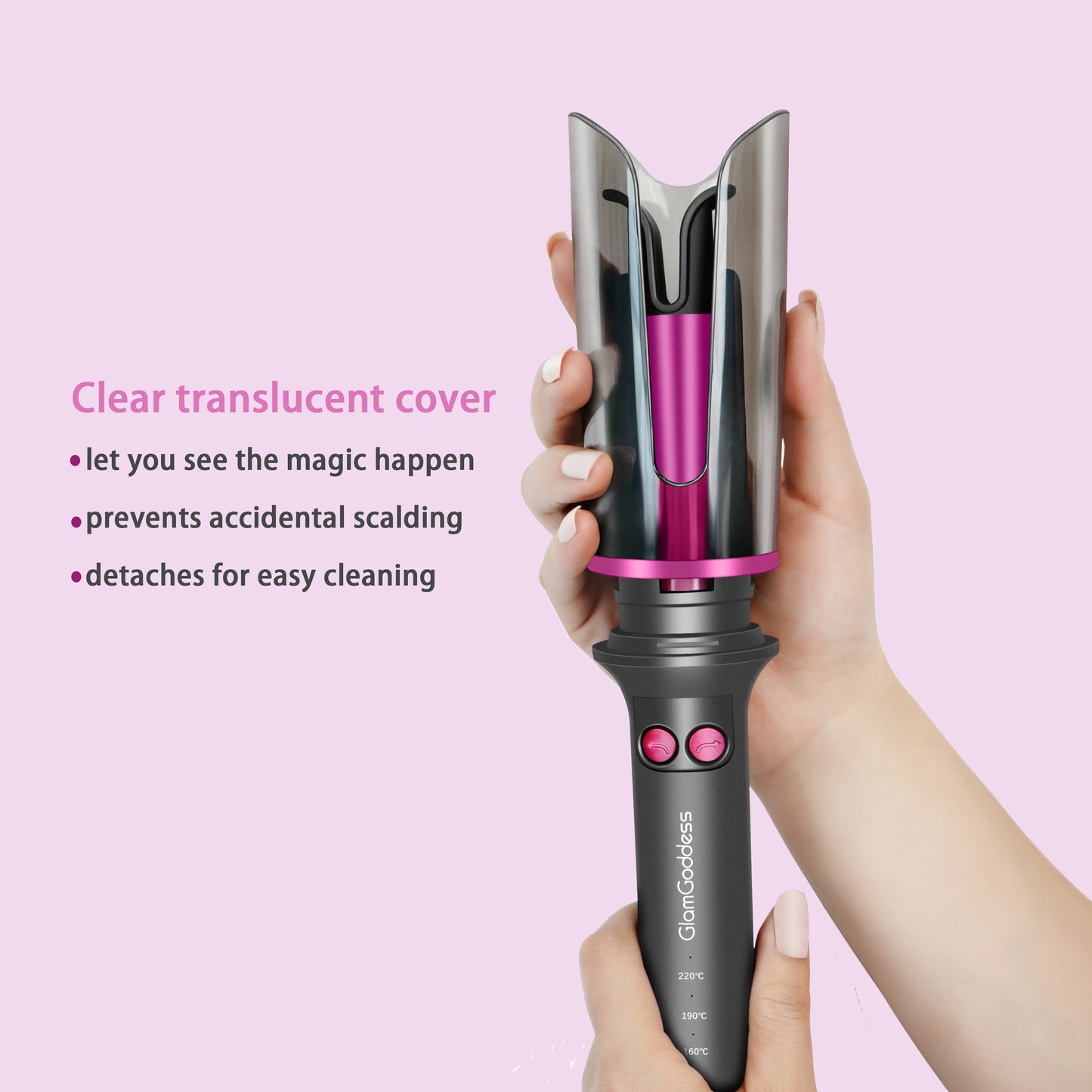 Automatic Curling Iron Electric Rotating Hair Curler With Anti-Tangle Anti-Scald Design Portable Heated Hair Curling Roller For Women Ideal Gift For Mother's Day Birthday And Christmas