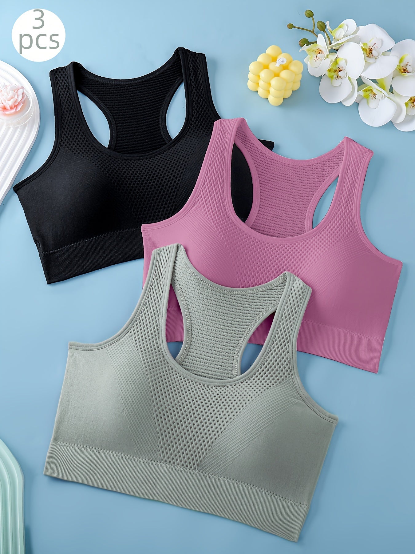 3pcs Sports Bras For Women,