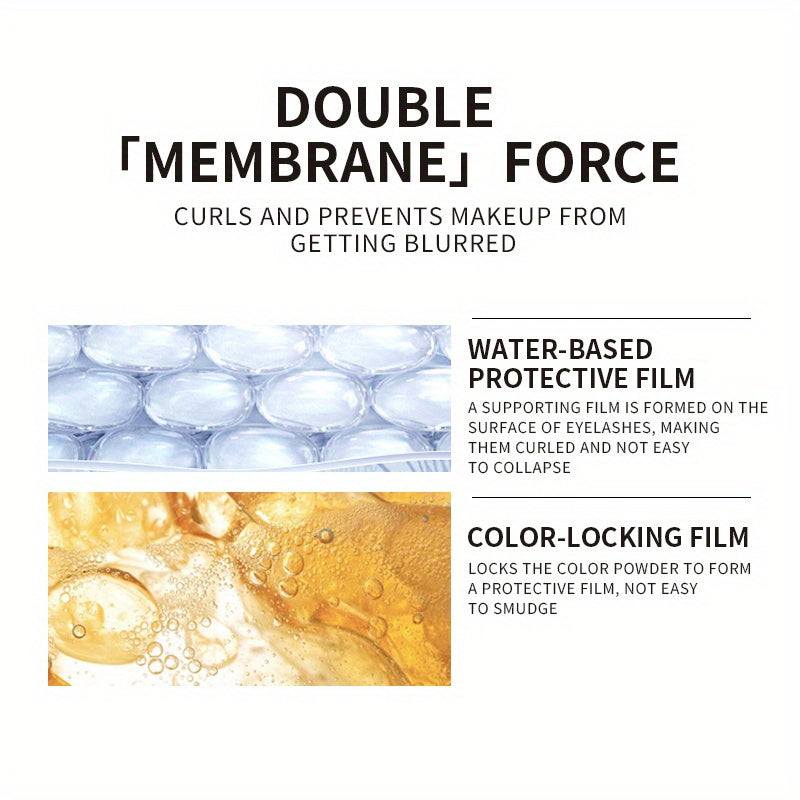 2pcs Galaxy Extension Mascara Set Dramatic Long Lasting Waterproof Rich Black Eyelash Enhancer Smudge Proof Metallic Tube Design