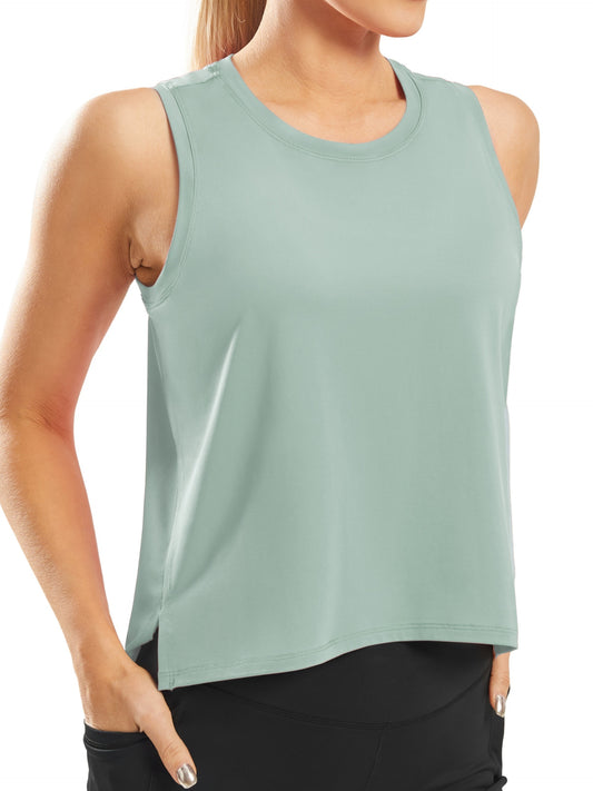 Ice Silk Crop Workout Tank Tops