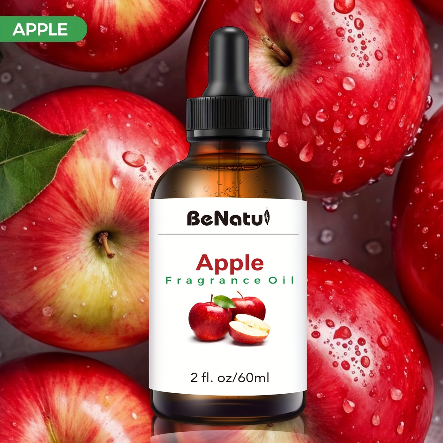 Apple Fragrance Essential Oil 60ml For Humidifier Diffuser Scented Candle Suitable For Bedroom Home Hotel Restaurant Local Warehouse