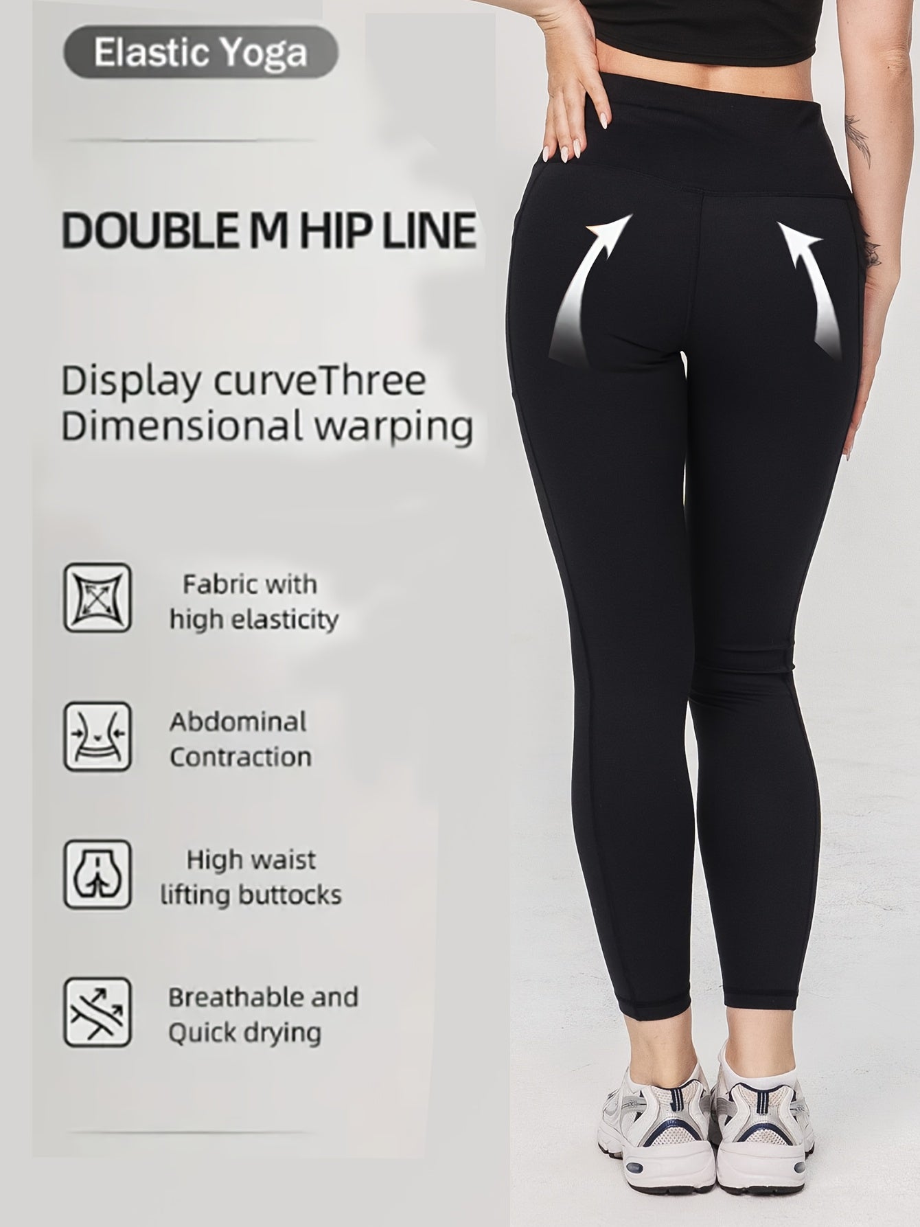 PRO-FiT Women'S 4pcs Set Of Sports Leggings, Abdominal Control, Butt Lift, Nine-point Printed Yoga Pants