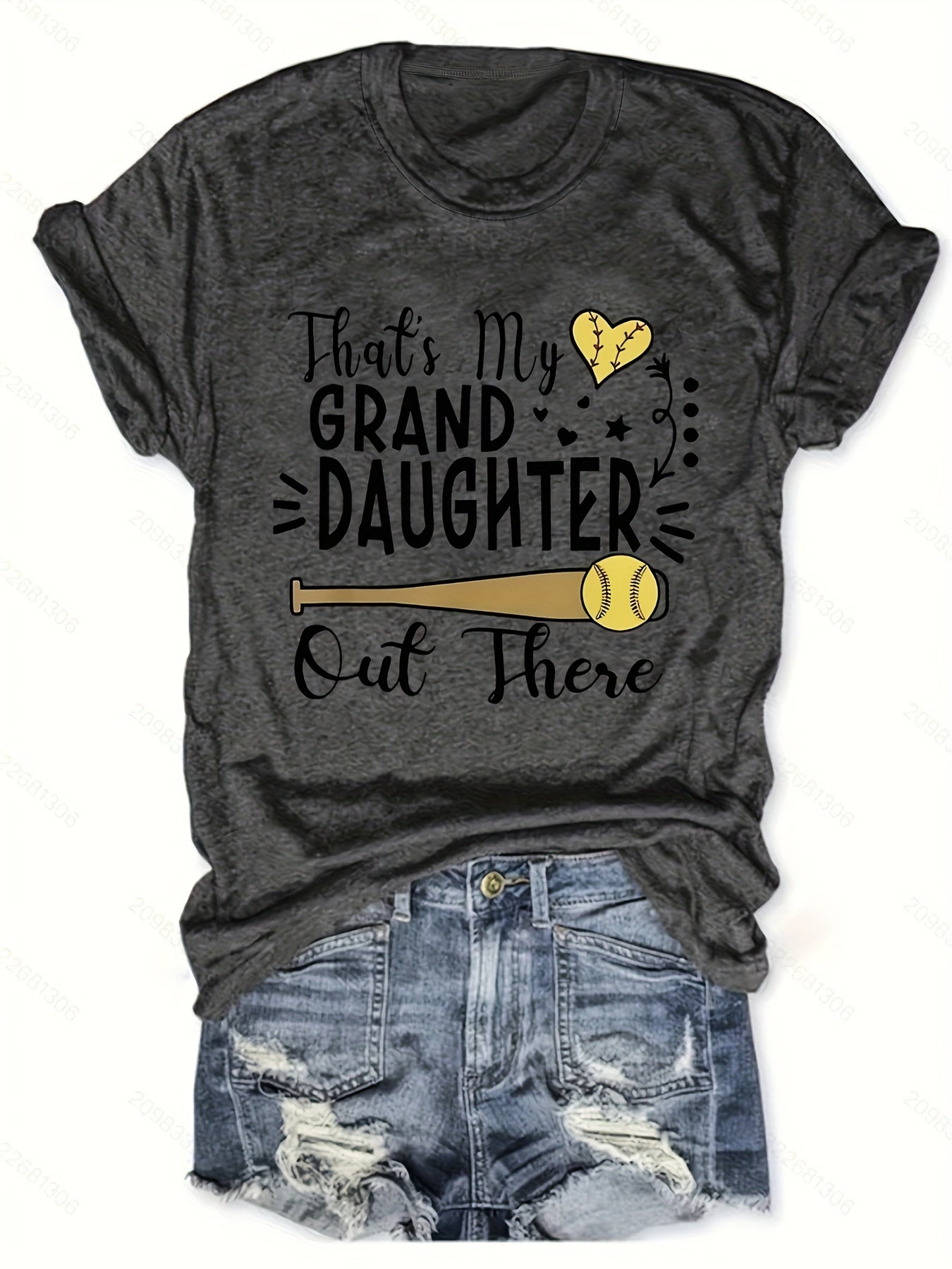 Fashionable Womens Graphic Print T-Shirt - Casual Short Sleeve Crew Neck Top - Lightweight & Breathable For Spring & Summer Wardrobe