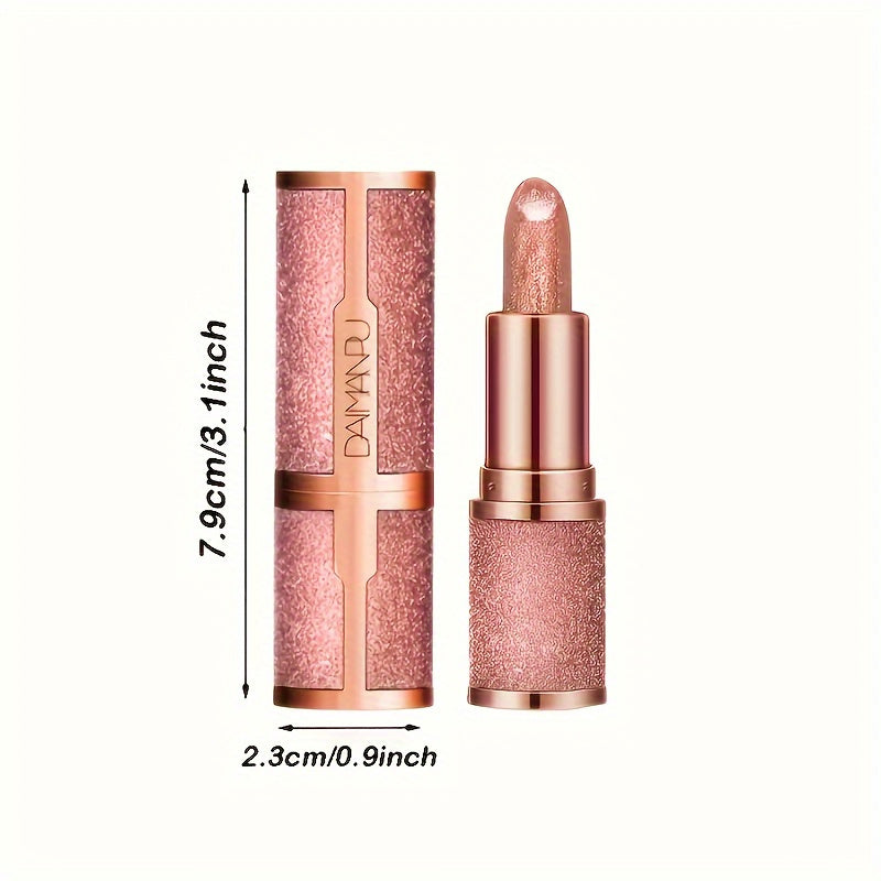 3 Pcs Set Glitter Lipstick Sparkling Lip Balm Starry Shimmer Moisturizing Lip Balm Long Lasting Lip Makeup Beauty Cosmetic for Lustrous Radiant Lips