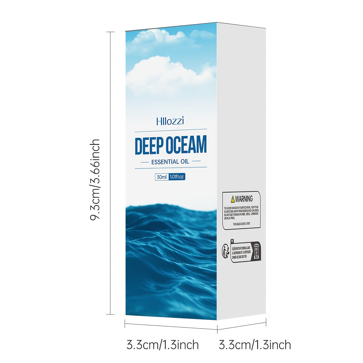 Deep Ocean Essential Oil 3 Pack 1.01 Fl Oz 30ml Marine Hydrating Moisturizing Nourishing Massage Oil for All Skin Types Perfect for Spa Skin Care Diffusers Long Lasting Fragrance DIY Candle Making