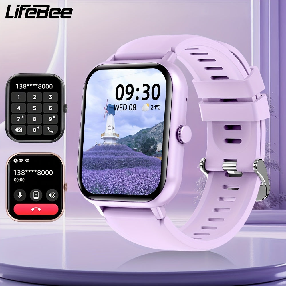 LIFEBEE 2024 New Smartwatch For Men And Women Gift, 1.83 Inch Full Touch Screen Smartwatch With Answer/Make Calls For Phone, Fitness Tracking Watch With 100+ Exercise Modes, Pedometer, Distance, Calories