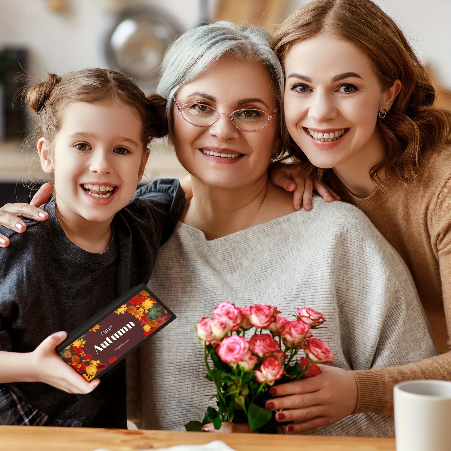 6x0.34oz Autumn Fragrance Oil Set ESSLUX Fall Scented Oils for Candle Making Diffuser Laundry Dryer Ball Aromatherapy Gift Set Forest Pine Orange Cinnamon Pumpkin Pie Maple Syrup