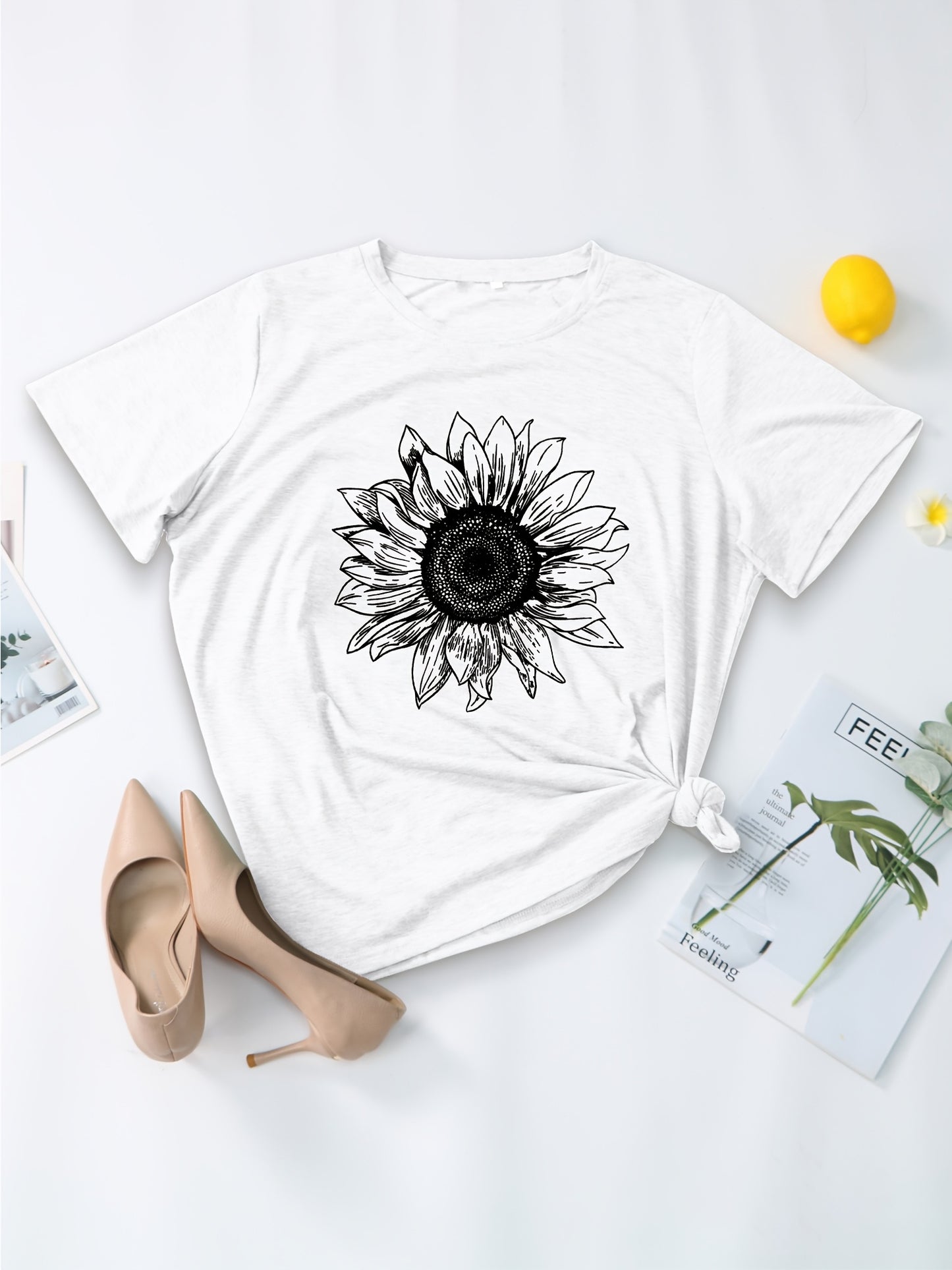 Sunflower Graphic Shirt for Women