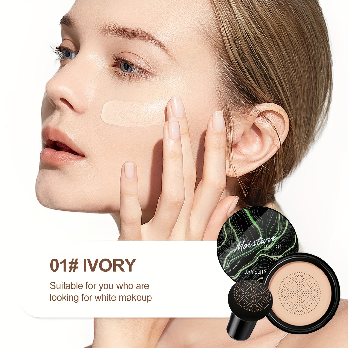 Mushroom Head Sponge BB Cream Foundation Full Coverage Long Lasting Moisturizing Concealer Base Makeup Natural Nude Makeup Primer CC Foundation Easter Gift