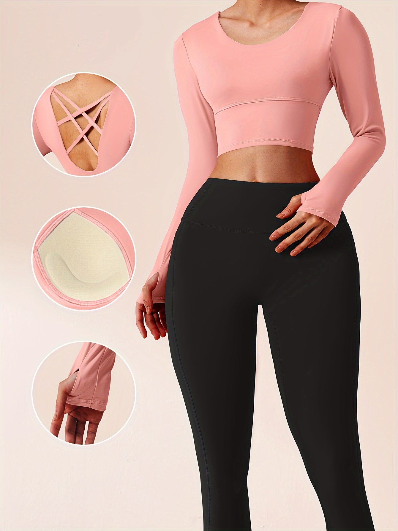 EU polyester fabric cross back yoga outfit Women's bra free sports top