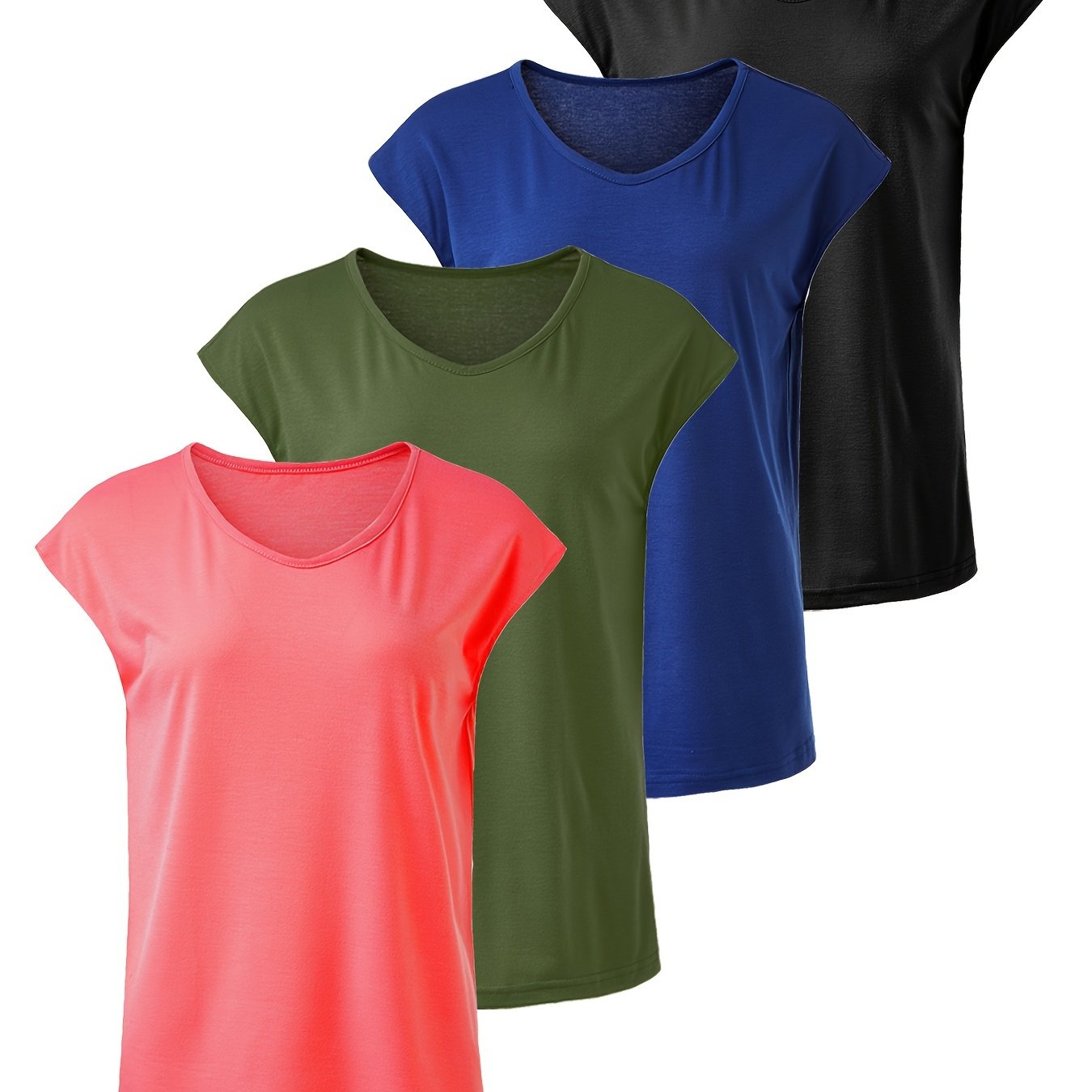 4pcs Women's Casual Sports T-Shirts