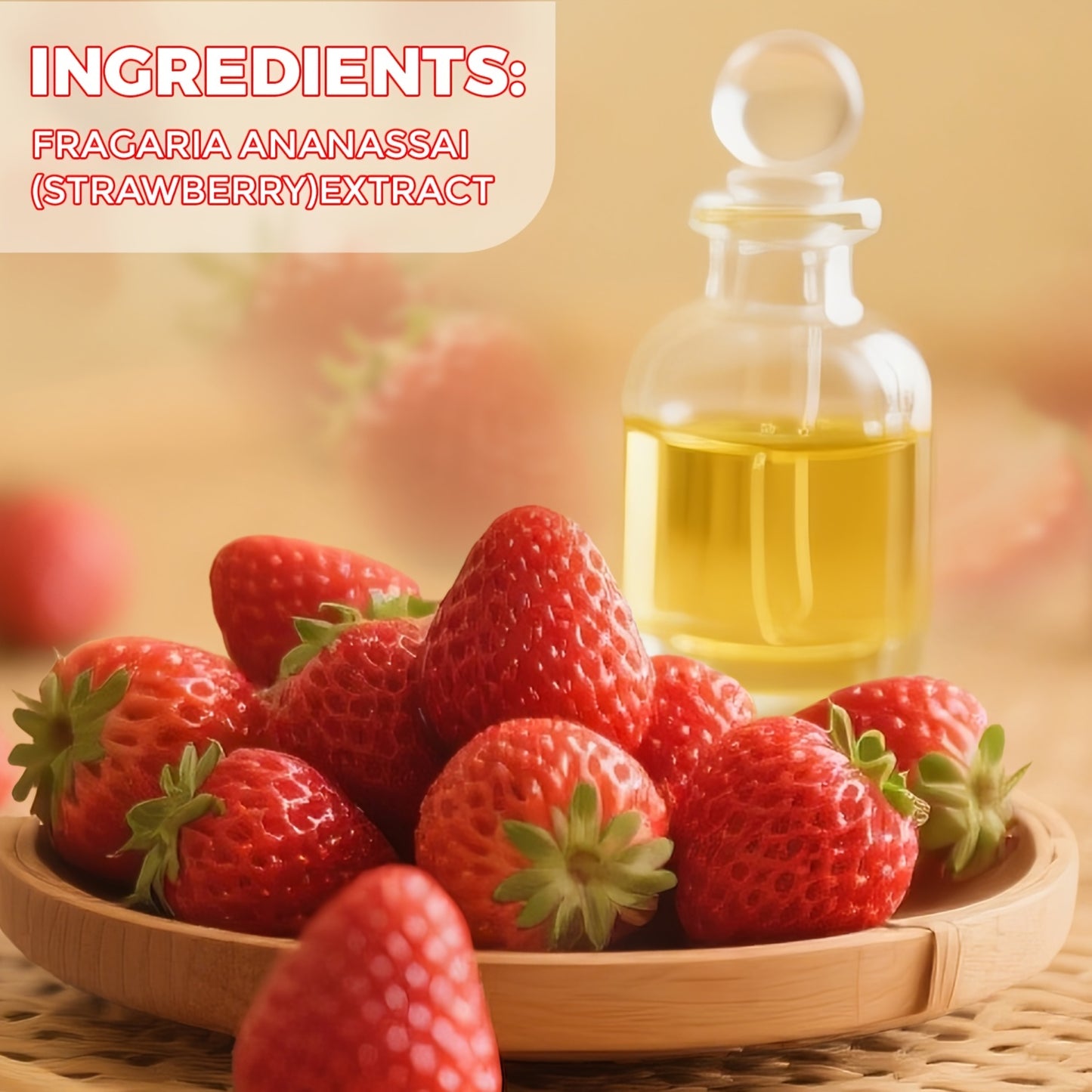 Strawberry Fragrance Essential Oil 60ml for Humidifier Diffuser Scented Candle Suitable for Bedroom Home Hotel Restaurant