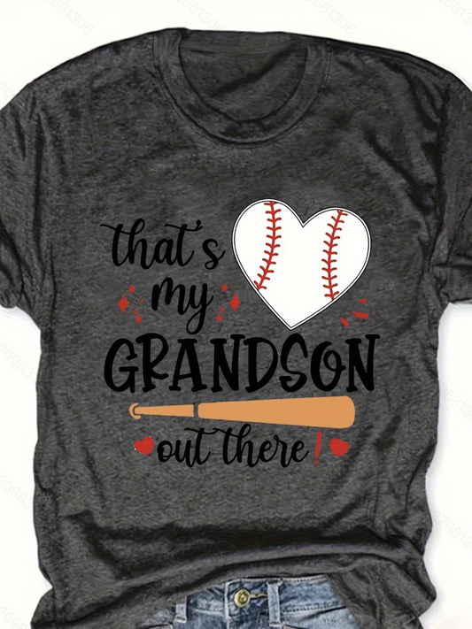 Fashionable Womens Graphic Print T-Shirt - Casual Crew Neck Top