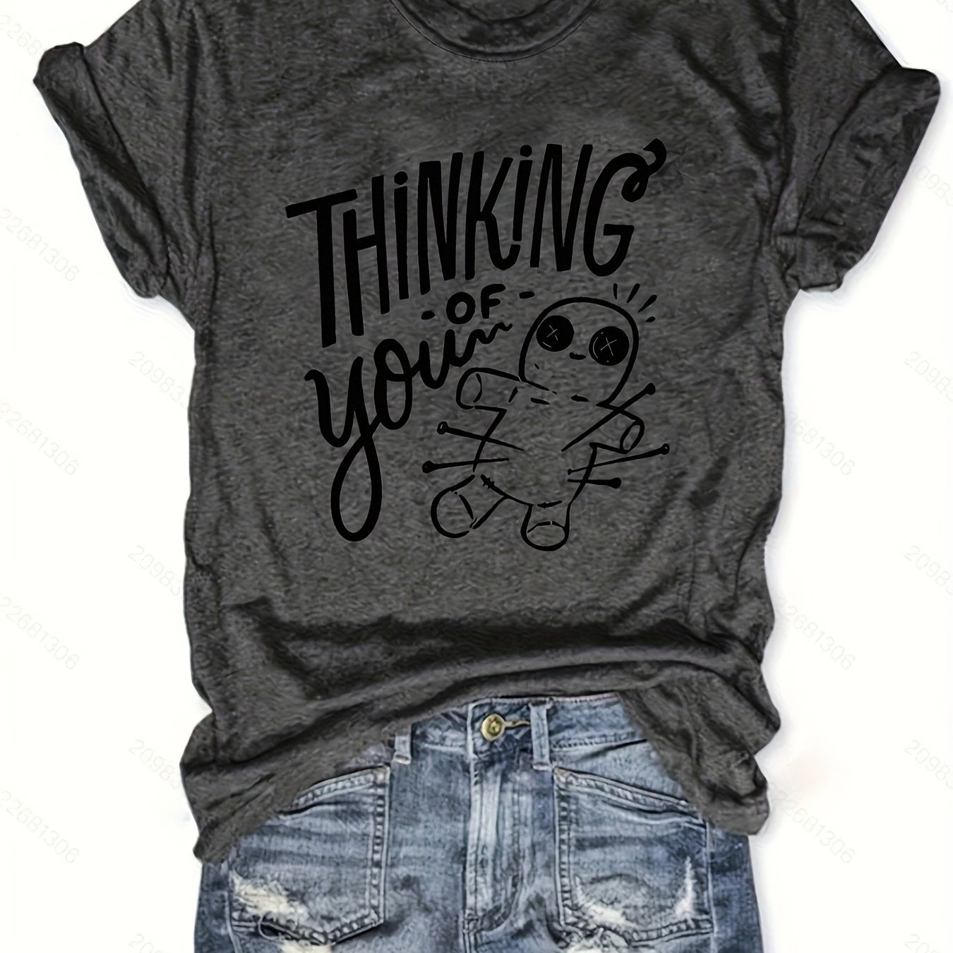 Fashionable Womens Graphic Print T-Shirt - Casual Short Sleeve Crew Neck Top - Lightweight & Breathable For Spring & Summer Wardrobe