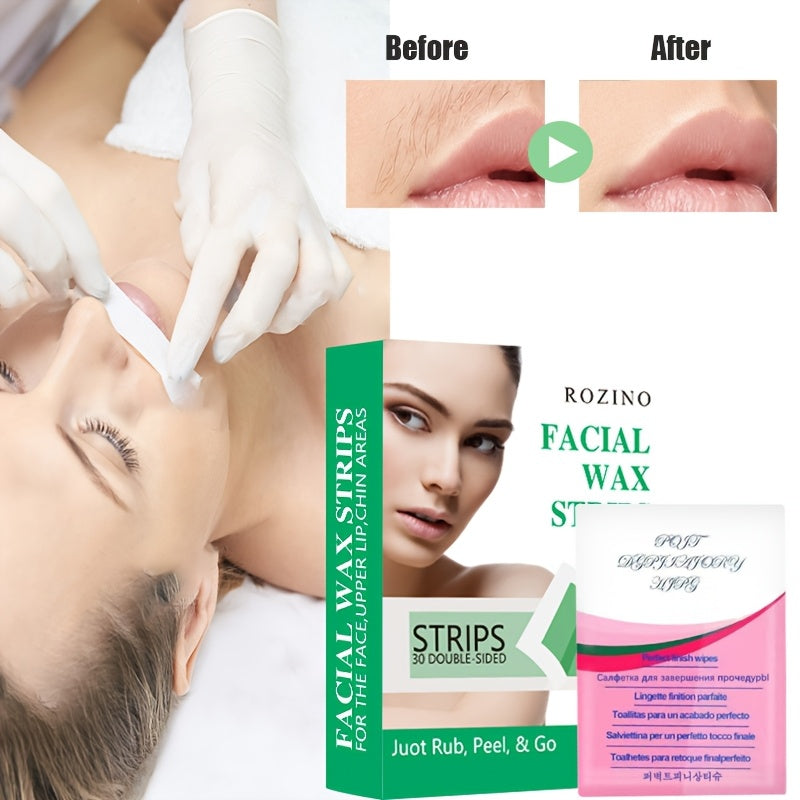 Green Aloe Vera Hair Removal Wax Strips + 3pcs Of Oil Packs