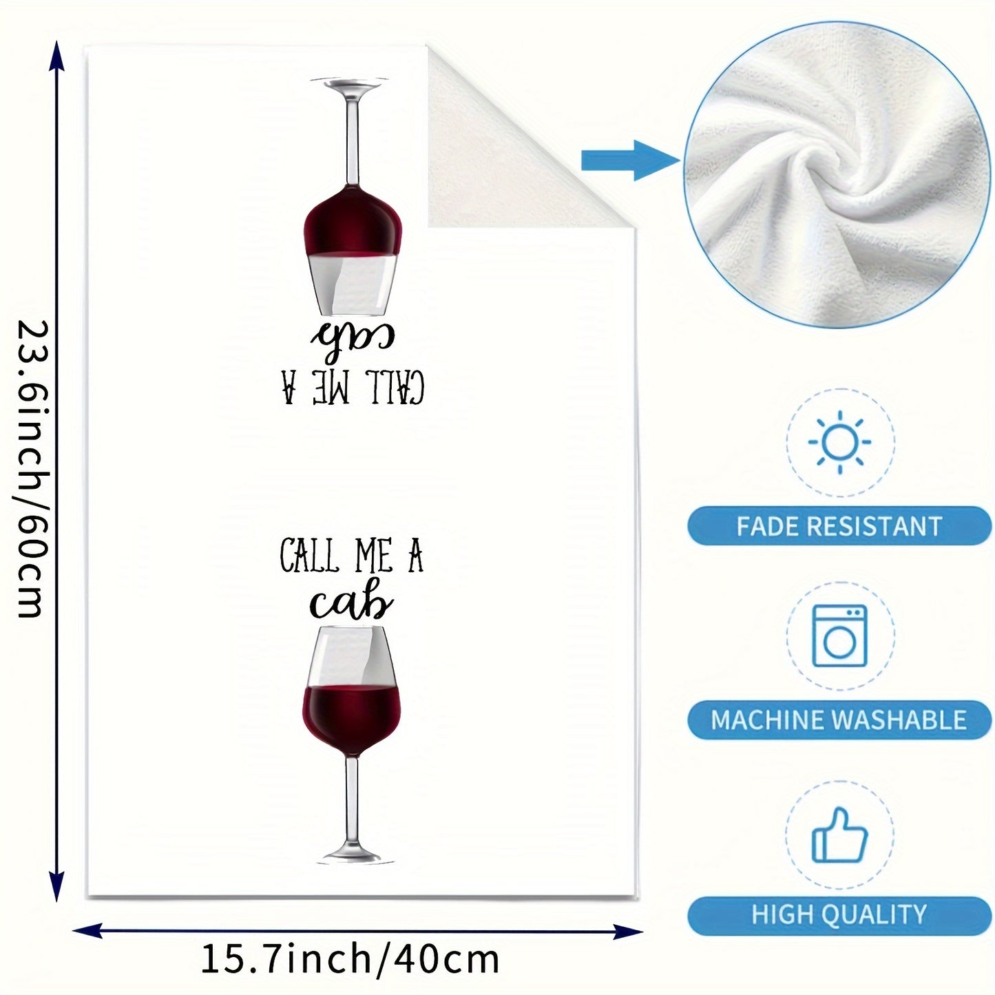 4pcs Whimsical Wine-Themed Kitchen Towels - Ideal Hostess Gifts