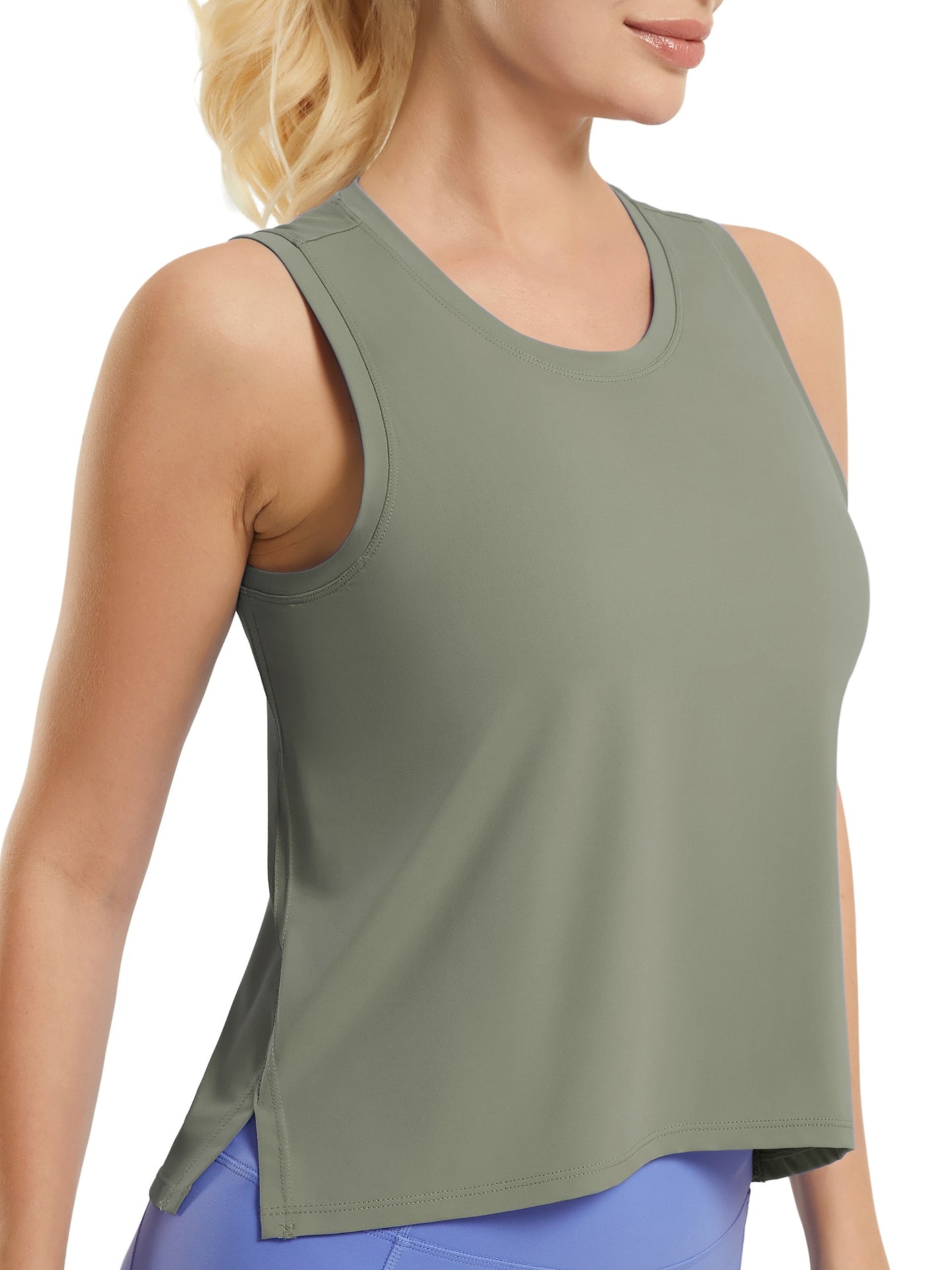 Ice Silk Crop Workout Tank Tops